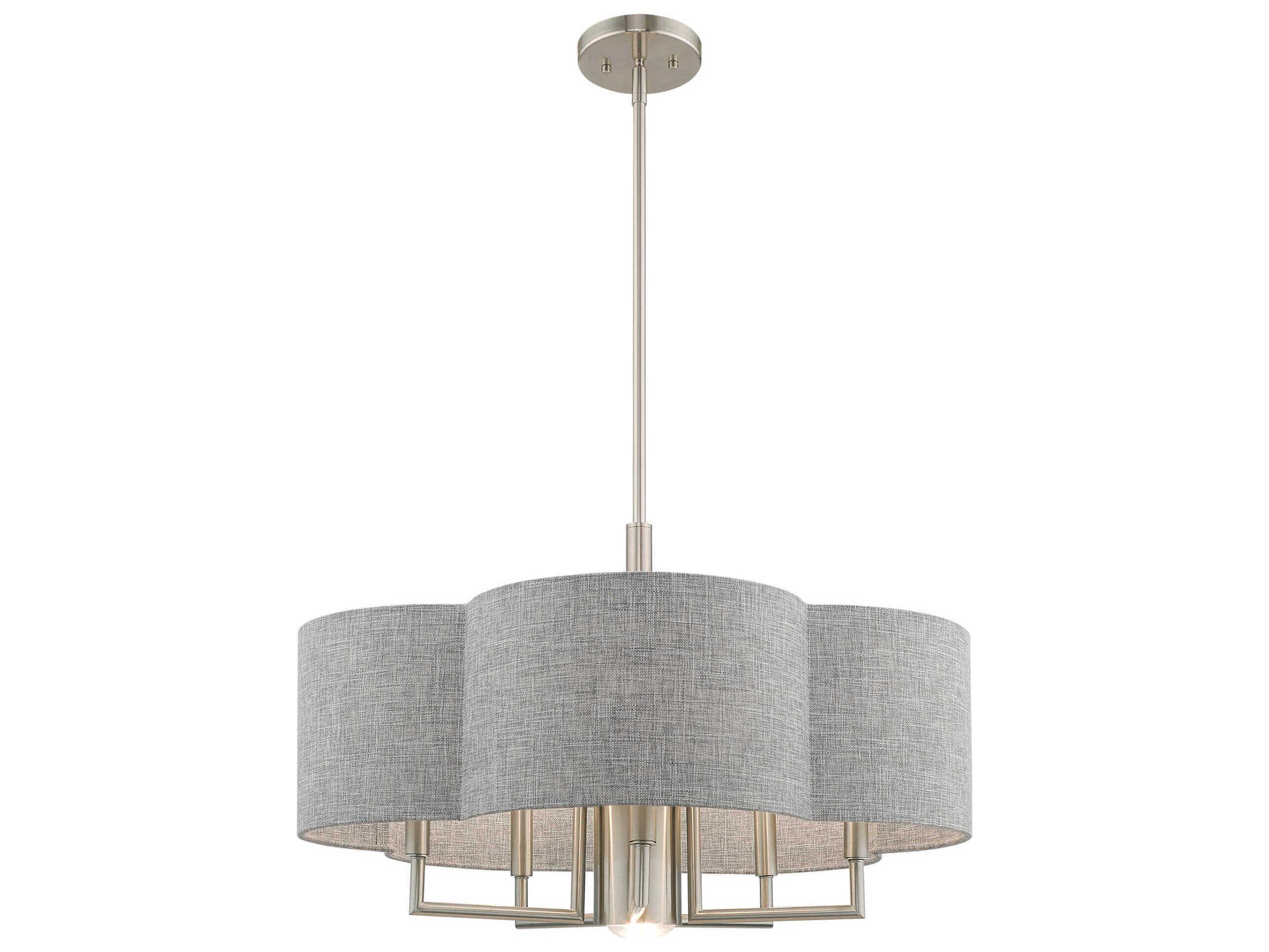 Livex Lighting Kalmar 6-Light Brushed Nickel Chandelier