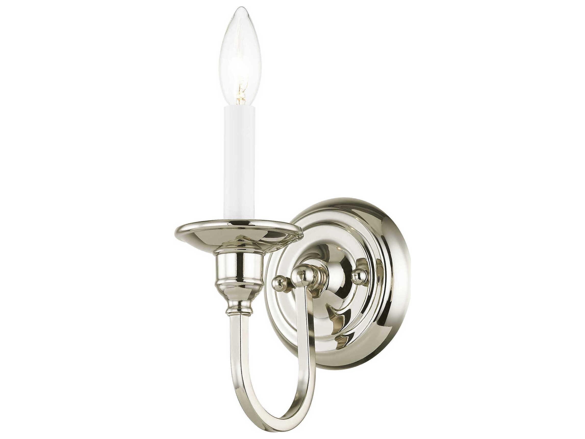 Livex Lighting Cranford 1-Light Polished Nickel Wall Sconce