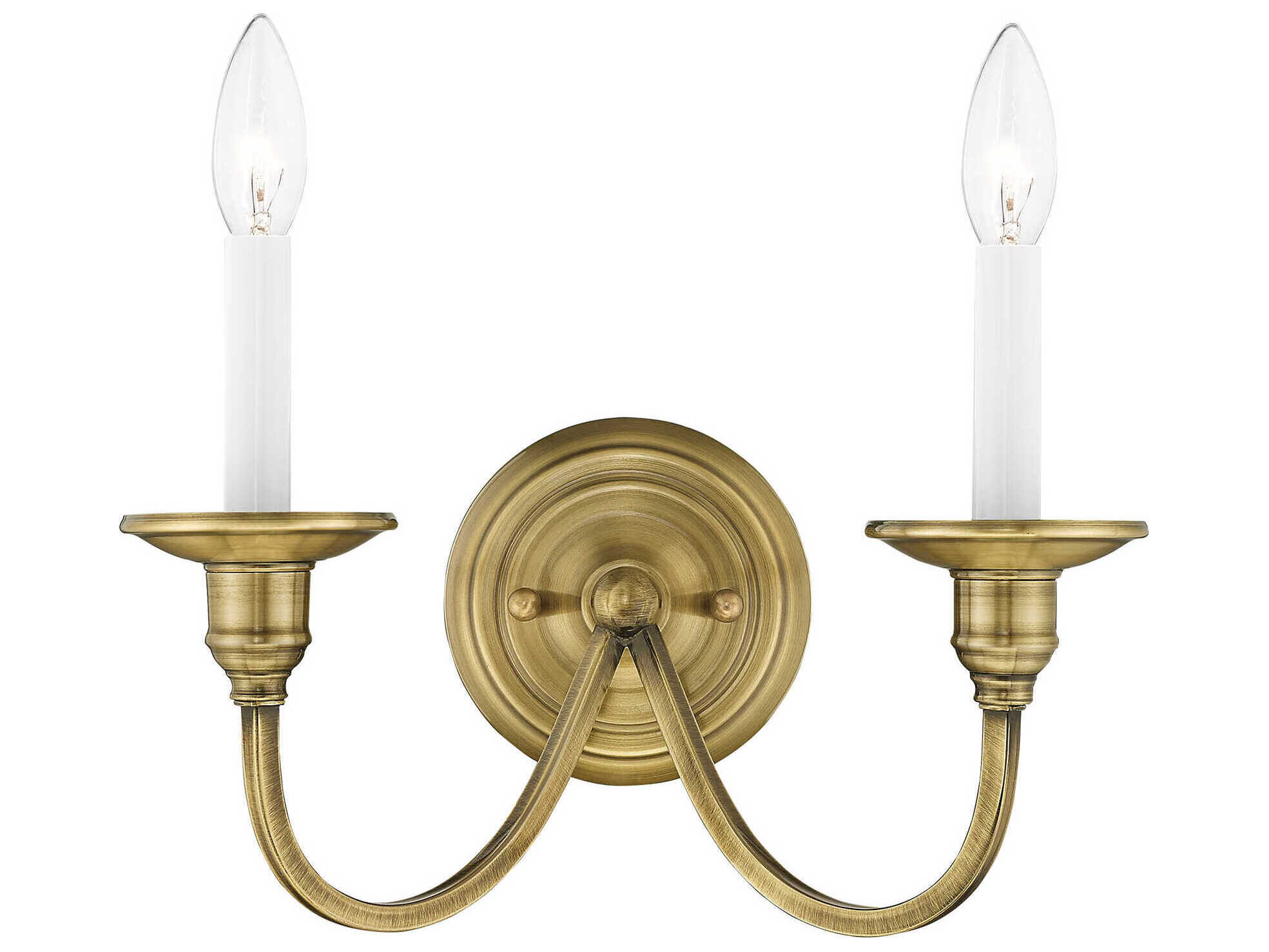 Livex Lighting Cranford 2-Light Antique Brass Wall Sconce