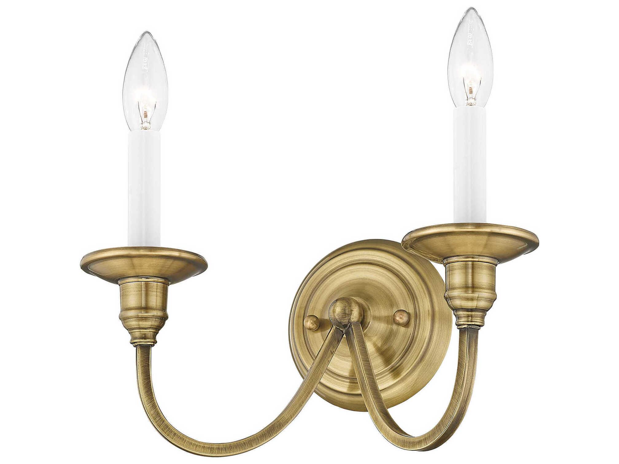 Livex Lighting Cranford 2-Light Antique Brass Wall Sconce