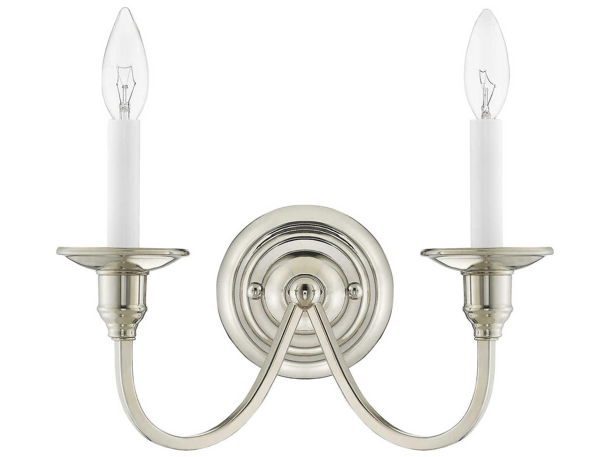 Livex Lighting Cranford 2-Light Polished Nickel Wall Sconce