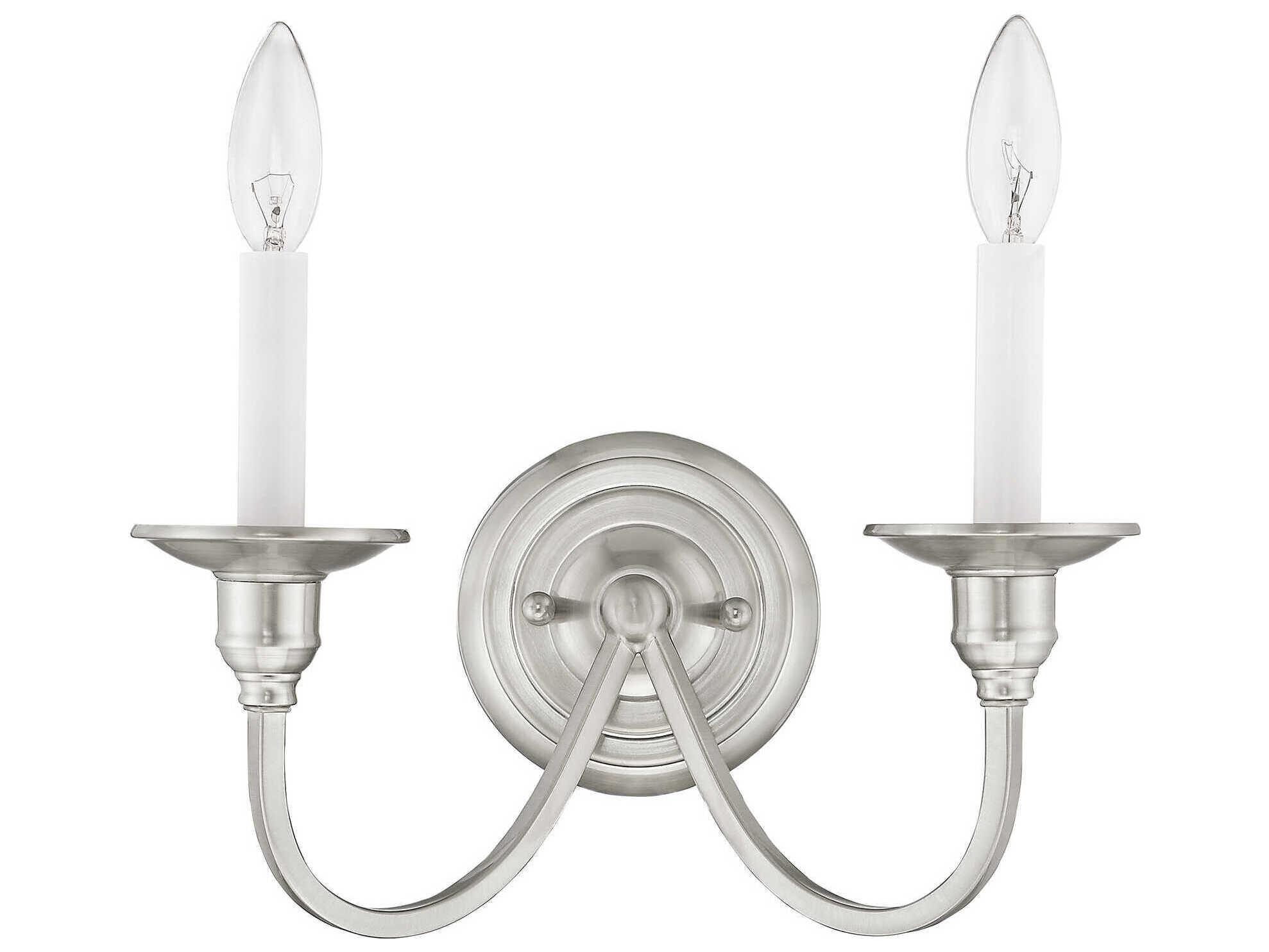 Livex Lighting Cranford 2-Light Brushed Nickel Wall Sconce