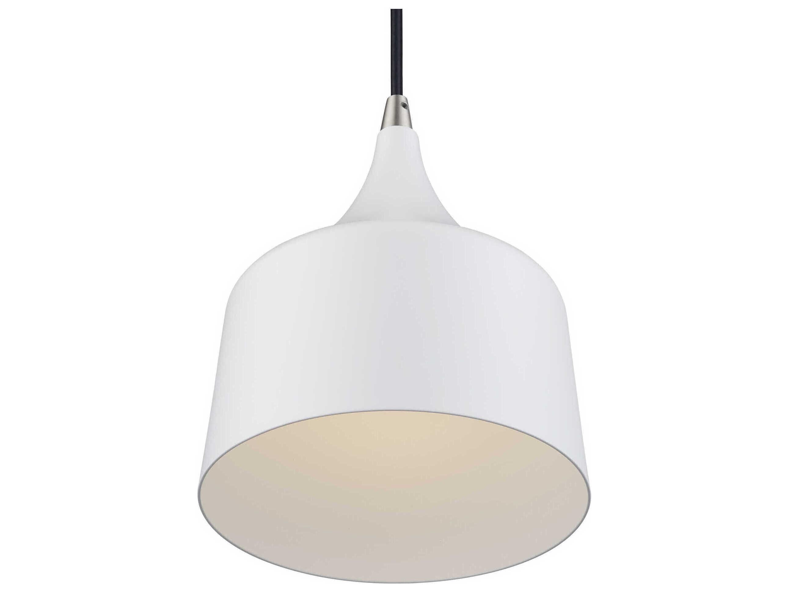 Livex Lighting Bolita White With Brushed Nickel Accents Mini Pendant