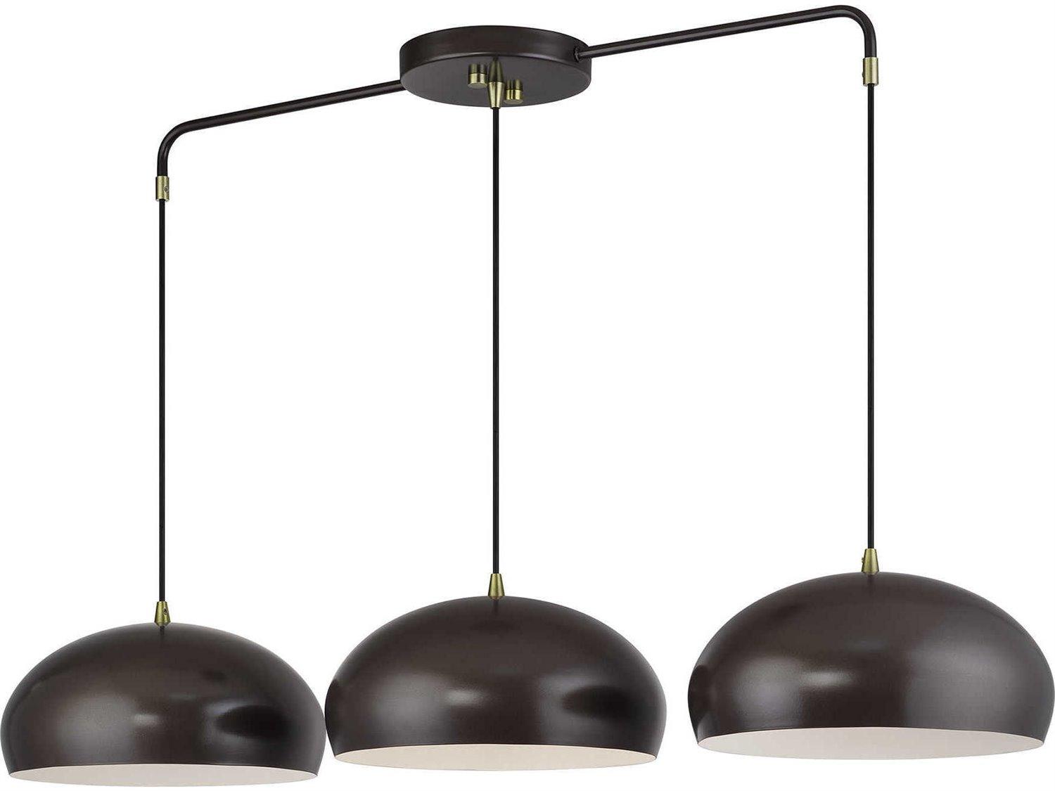 Livex Lighting Domma 3-Light Bronze Drum Island Pendant