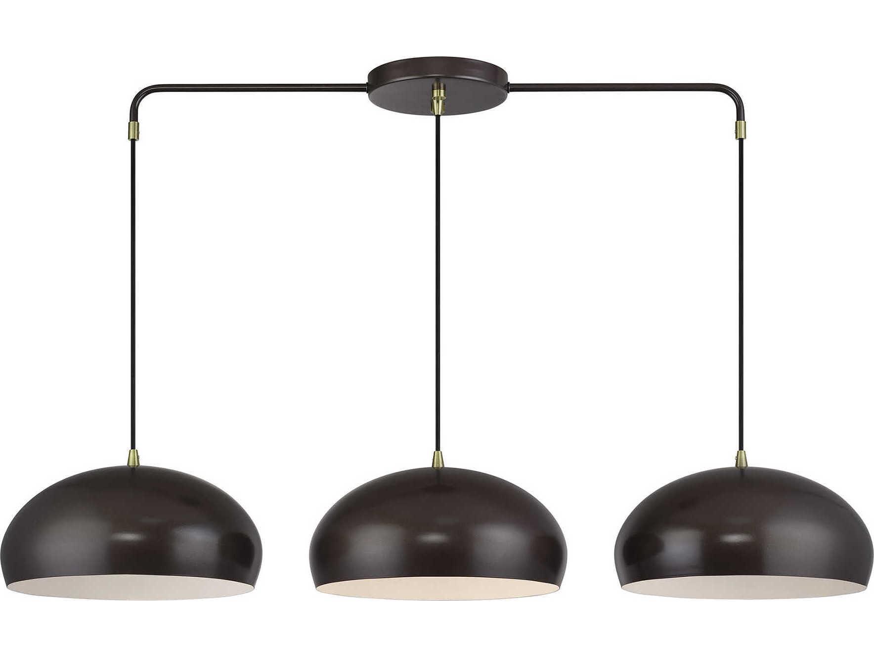 Livex Lighting Domma 3-Light Bronze Drum Island Pendant