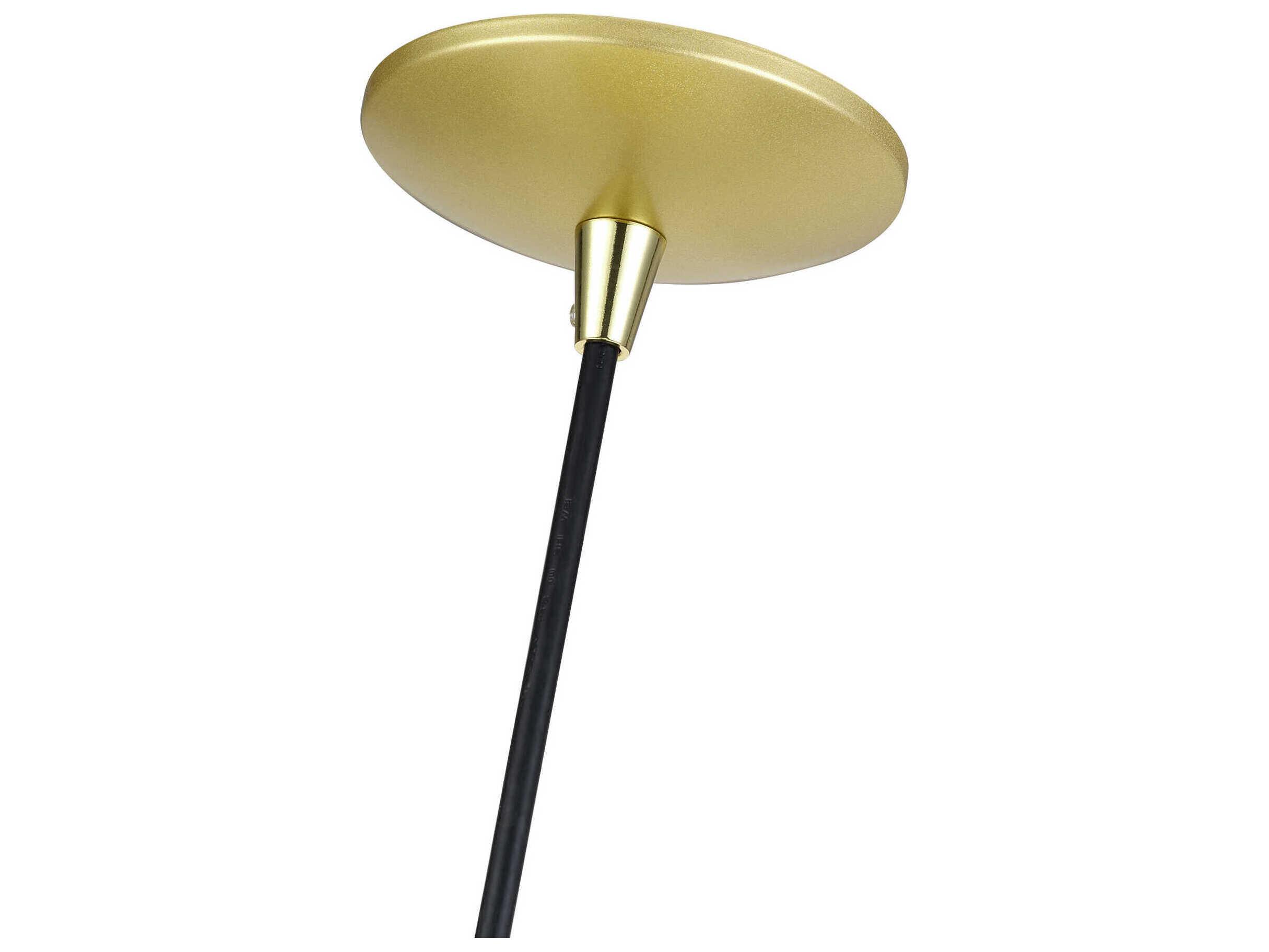 Livex Lighting Domma 1-Light Soft Gold With Polished Brass Accents Drum Mini Pendant