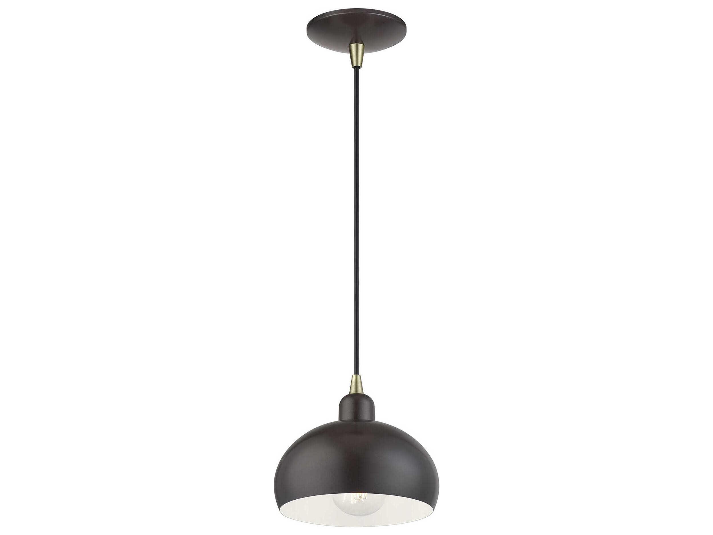 Livex Lighting Domma 1-Light Bronze Drum Mini Pendant