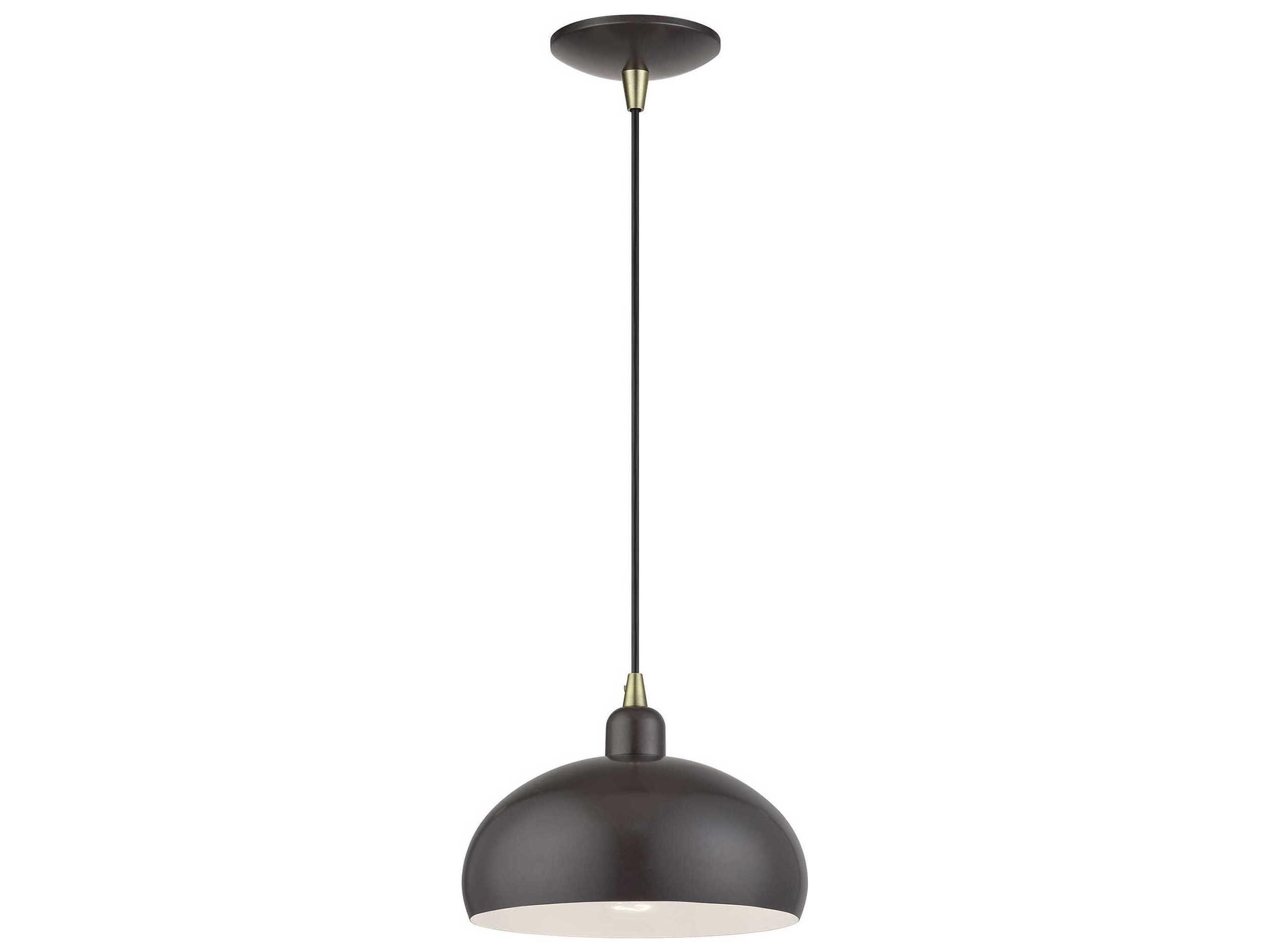 Livex Lighting Domma 1-Light Bronze Drum Mini Pendant