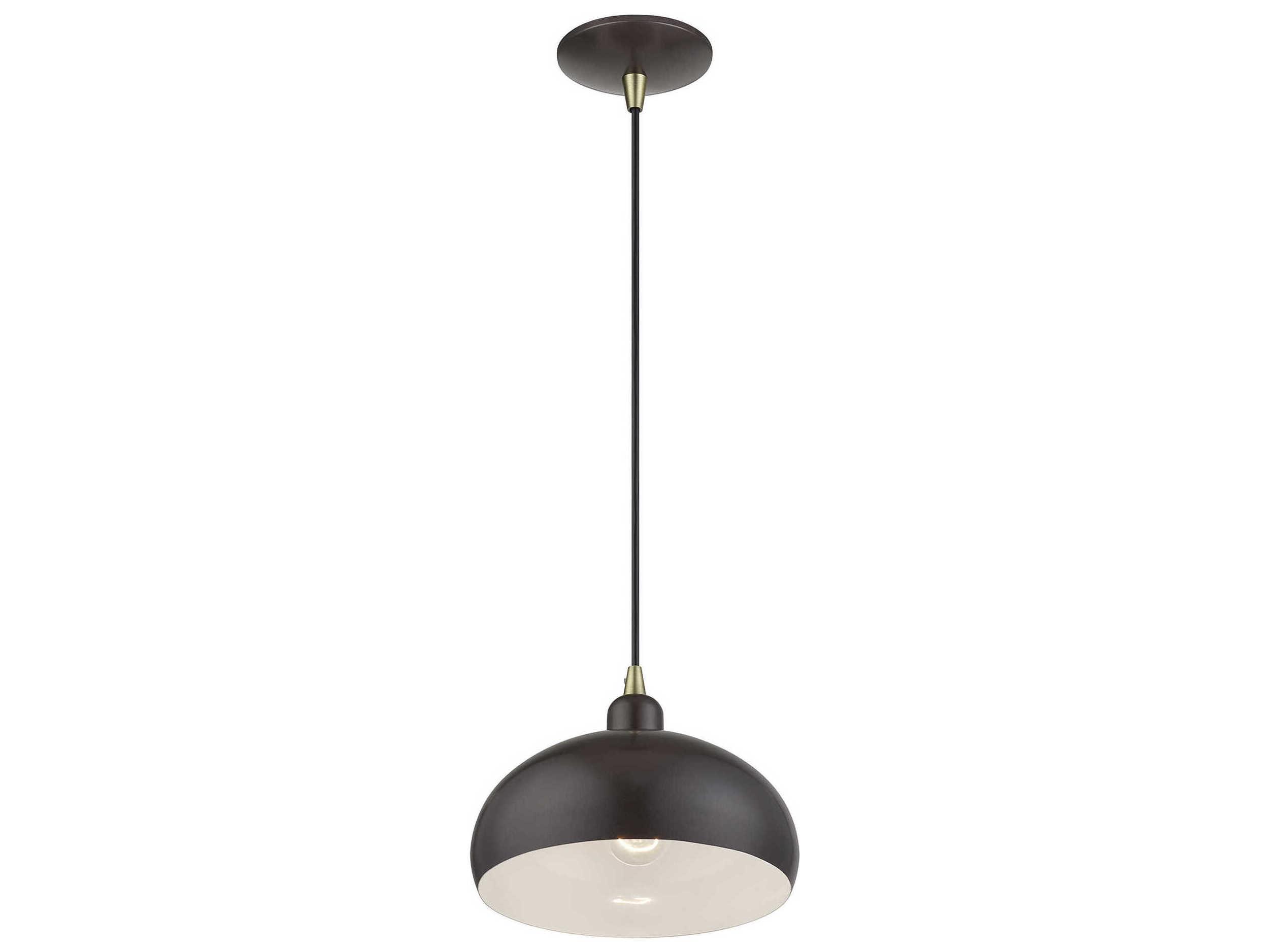 Livex Lighting Domma 1-Light Bronze Drum Mini Pendant