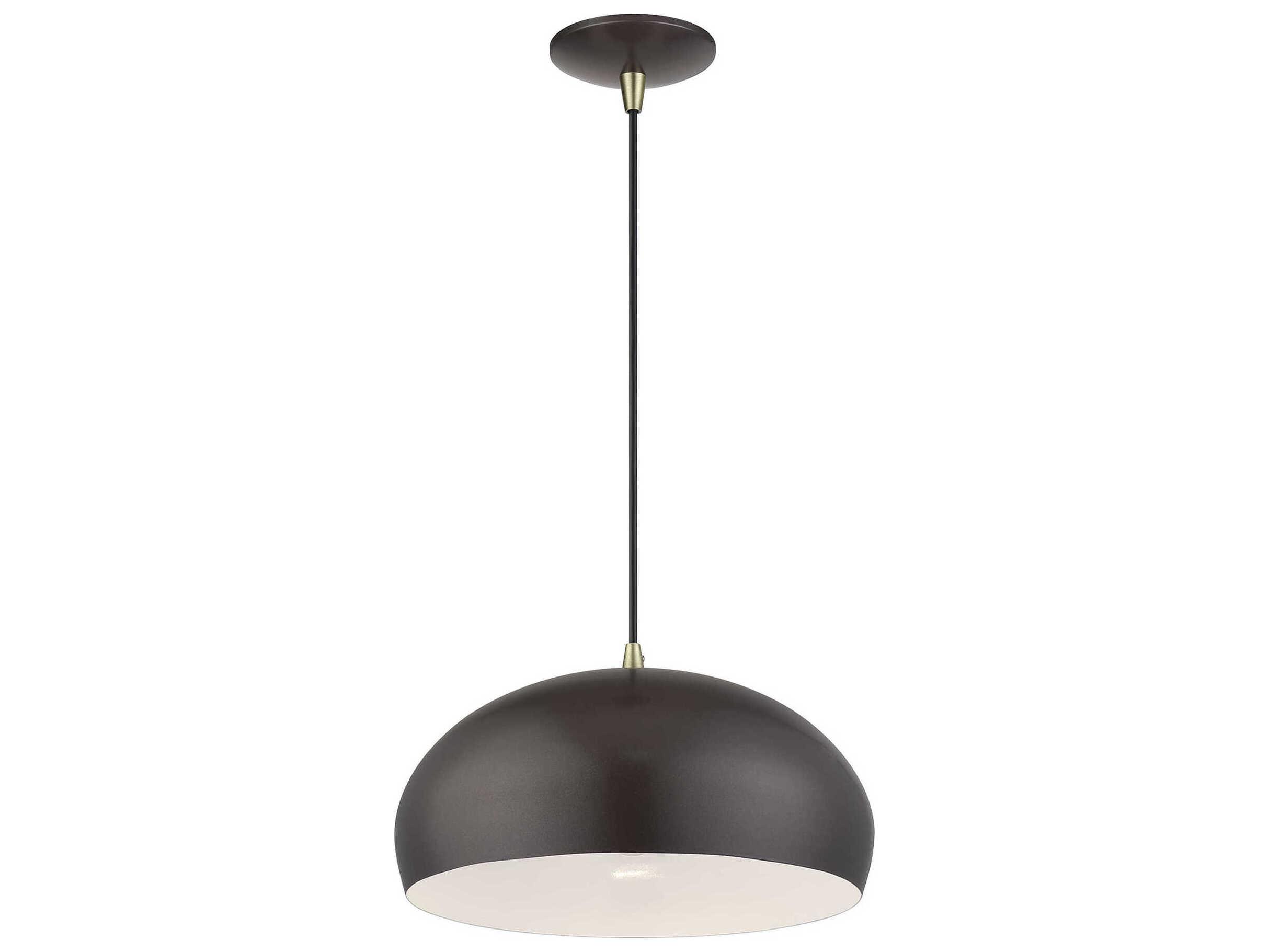 Livex Lighting Domma 1-Light Bronze Drum Pendant
