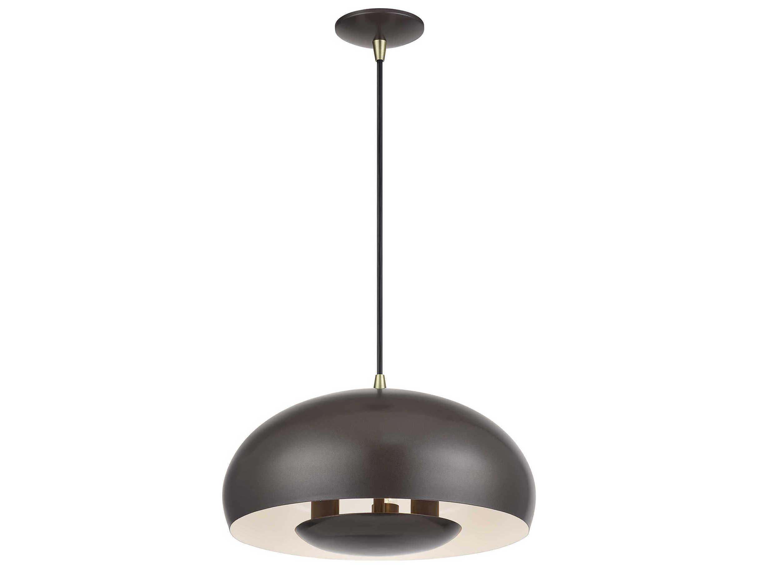 Livex Lighting Domma 3-Light Bronze Drum Pendant