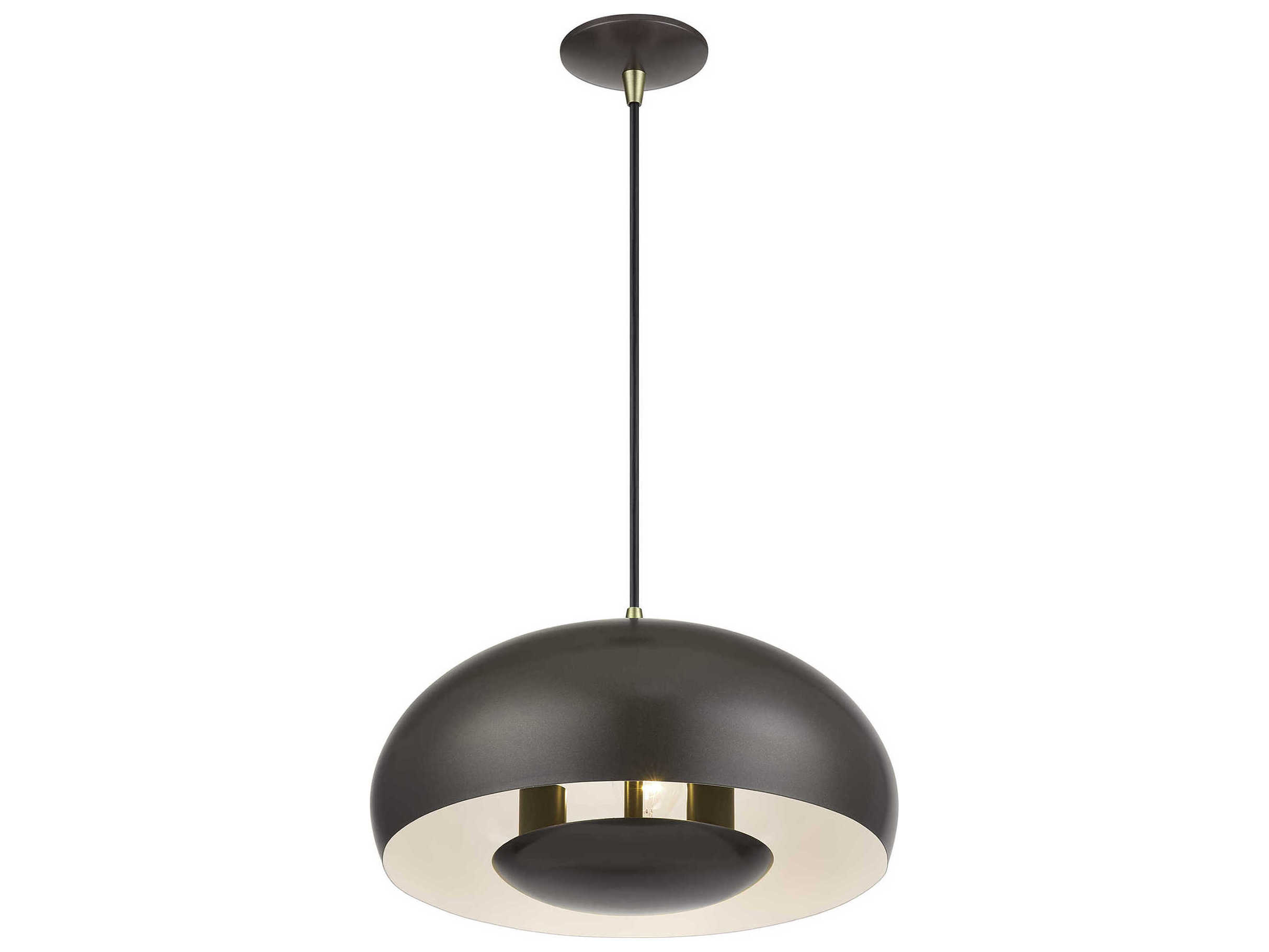 Livex Lighting Domma 3-Light Bronze Drum Pendant