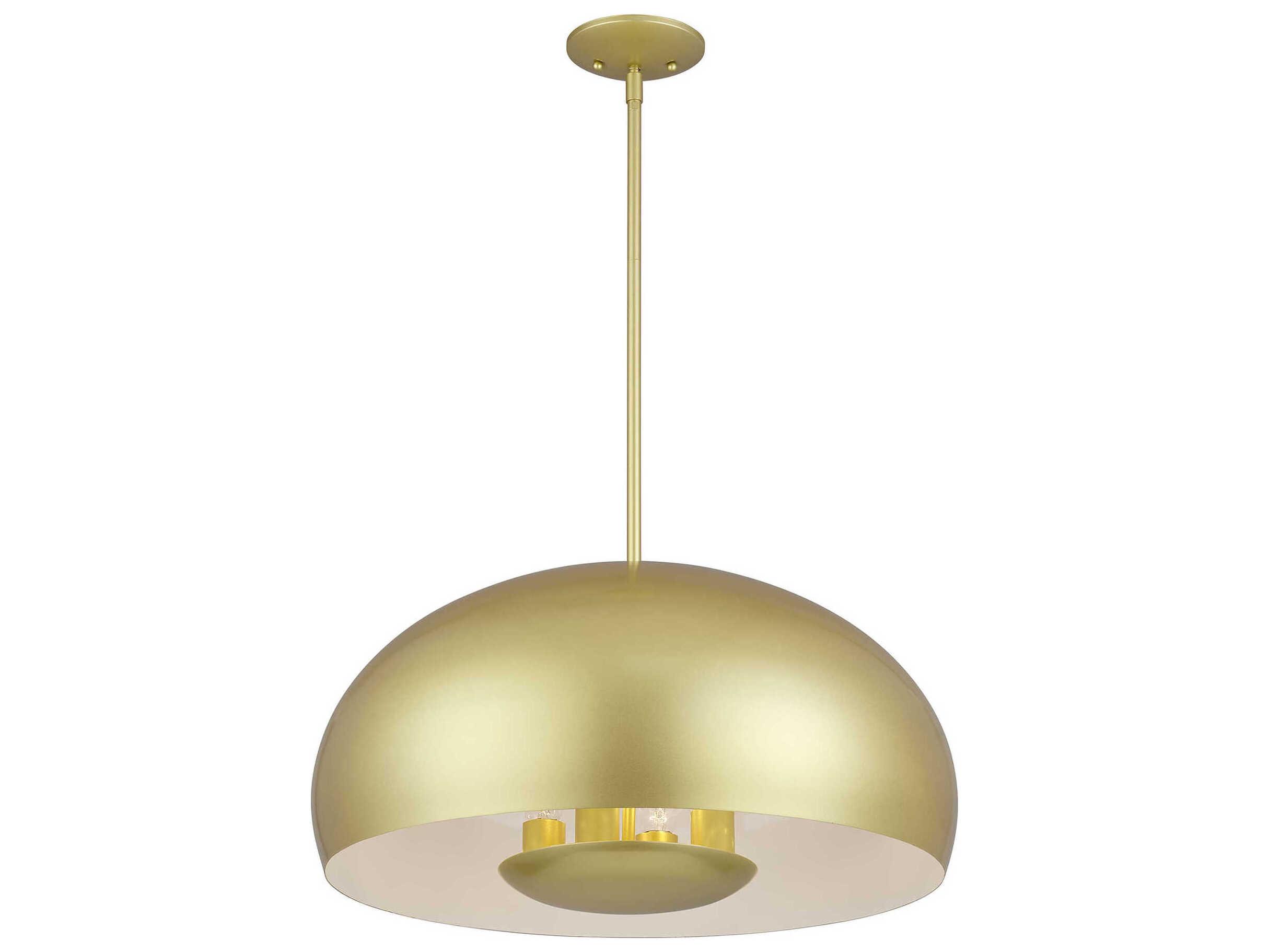 Livex Lighting Domma 4-Light Soft Gold Drum Pendant