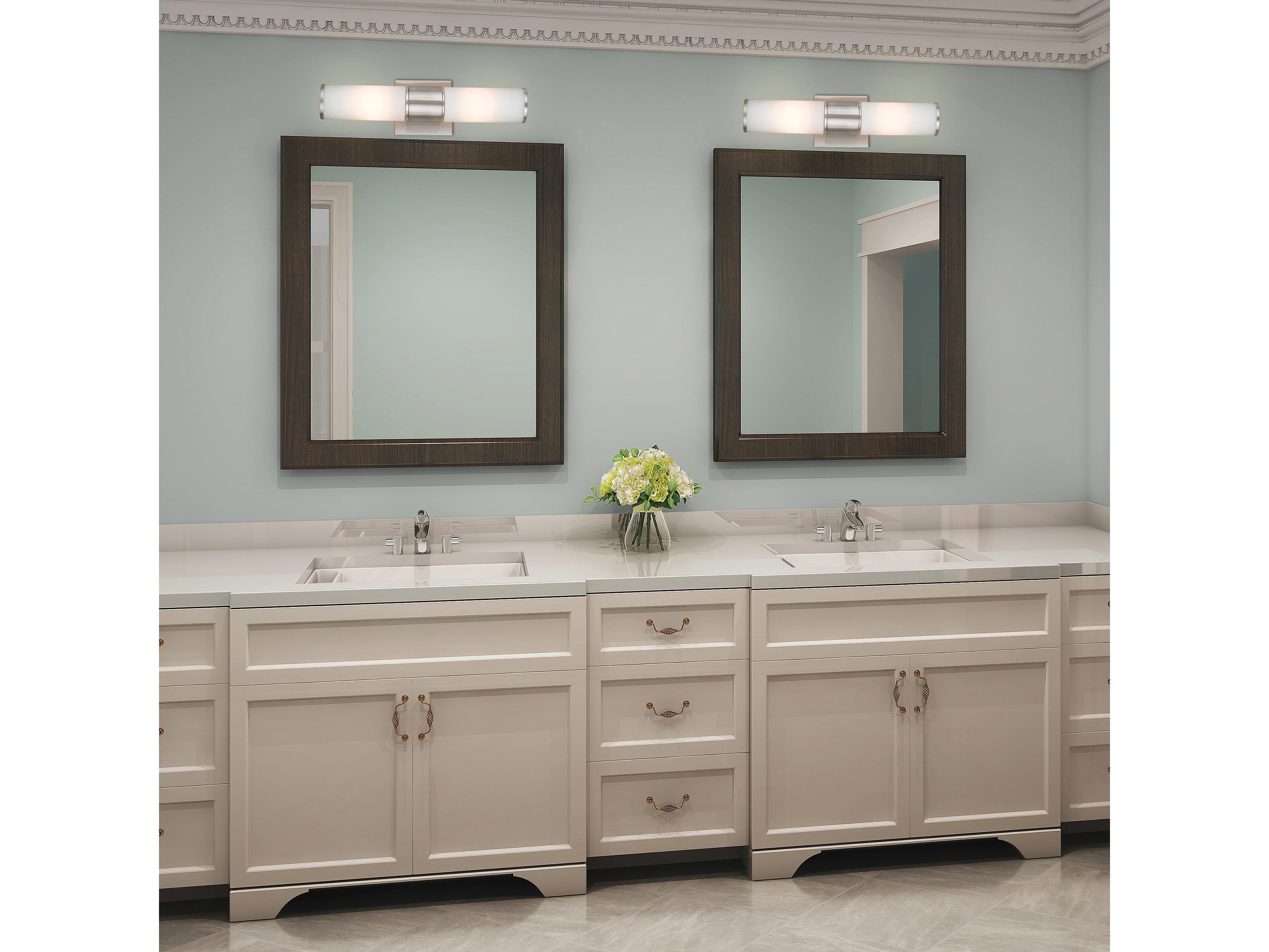 Livex Lighting Weston 2-Light Brushed Nickel Glass Wall Sconce