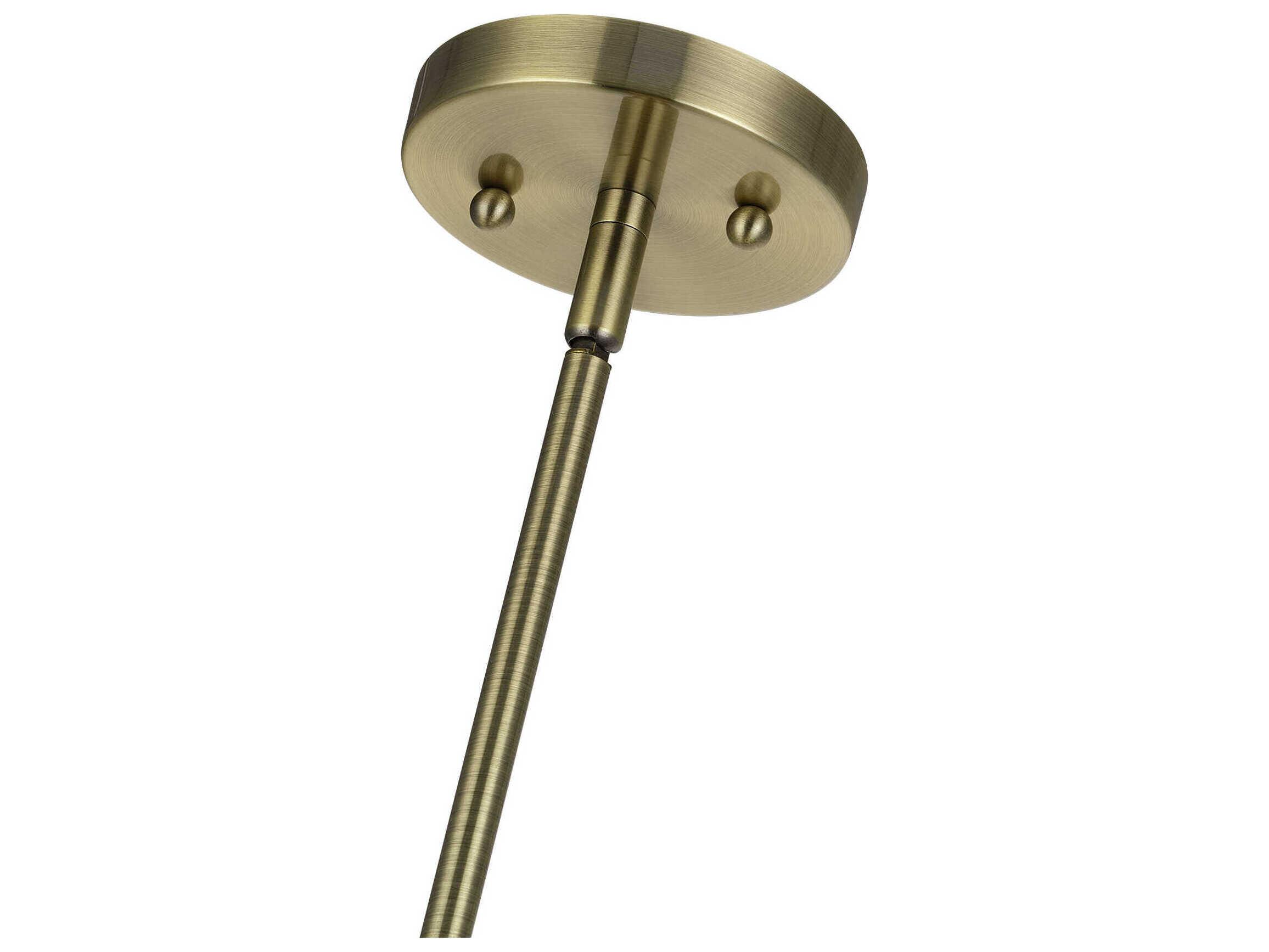 Livex Lighting Monroe 1-Light Antique Brass Cylinder Mini Pendant