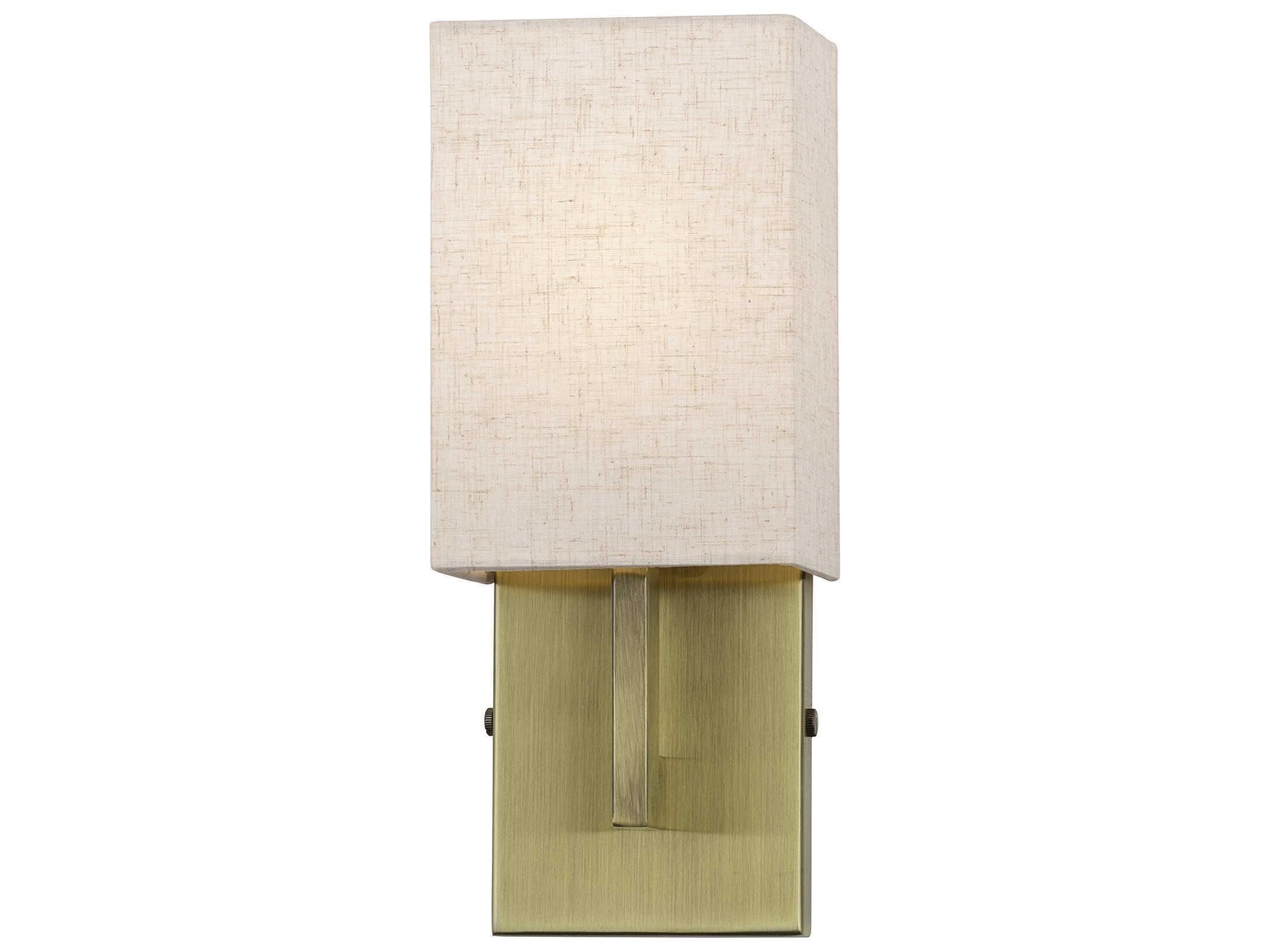 Livex Lighting Monroe 1-Light Antique Brass Wall Sconce