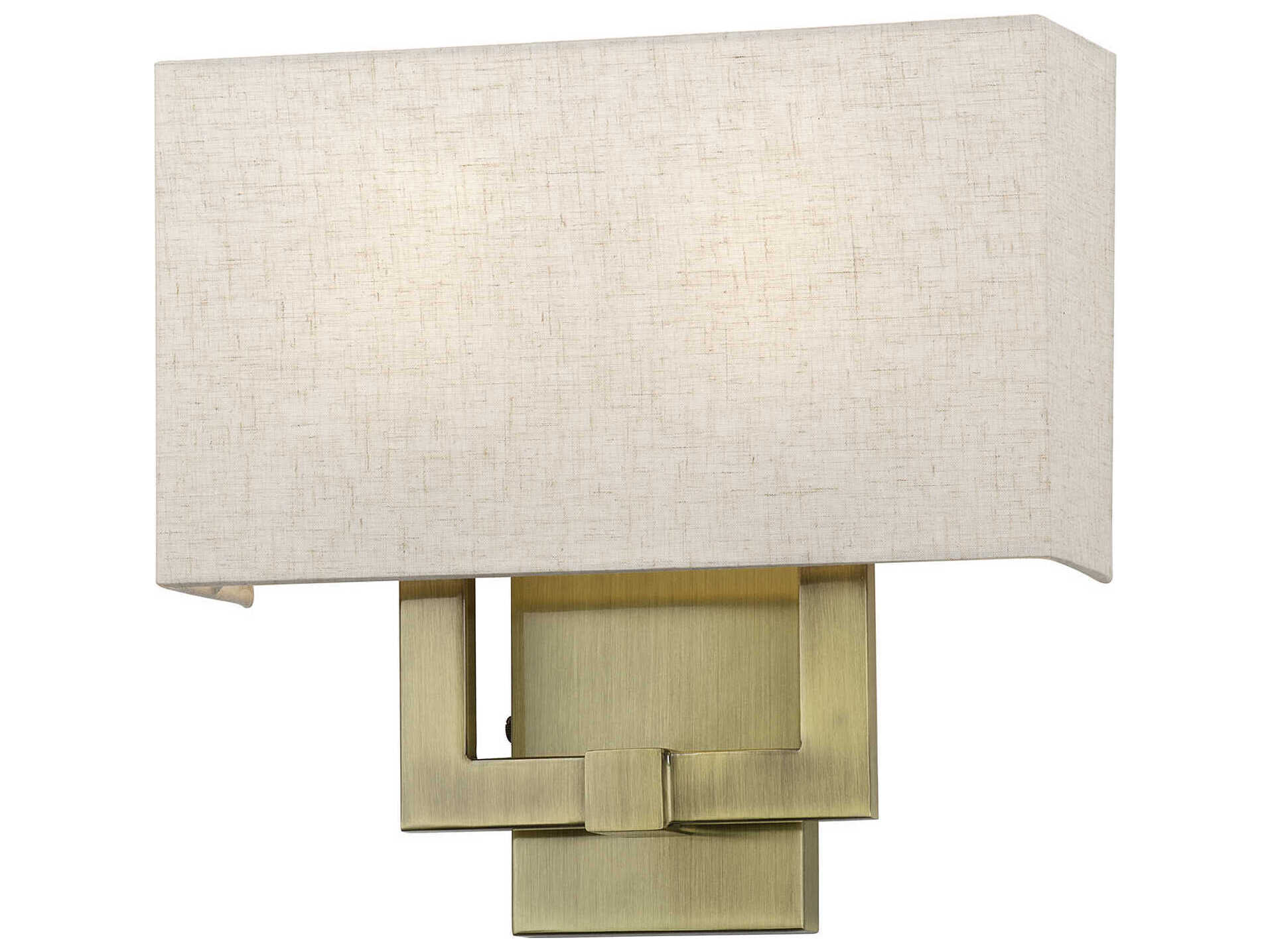 Livex Lighting Monroe 2-Light Antique Brass Wall Sconce