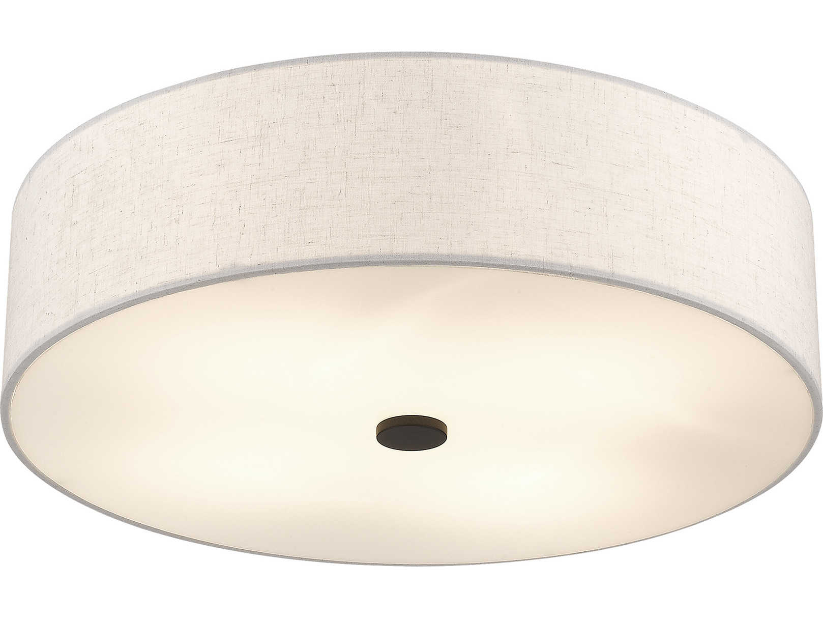 Livex Lighting Meridian 4-Light English Bronze Drum Round Semi Flush Mount