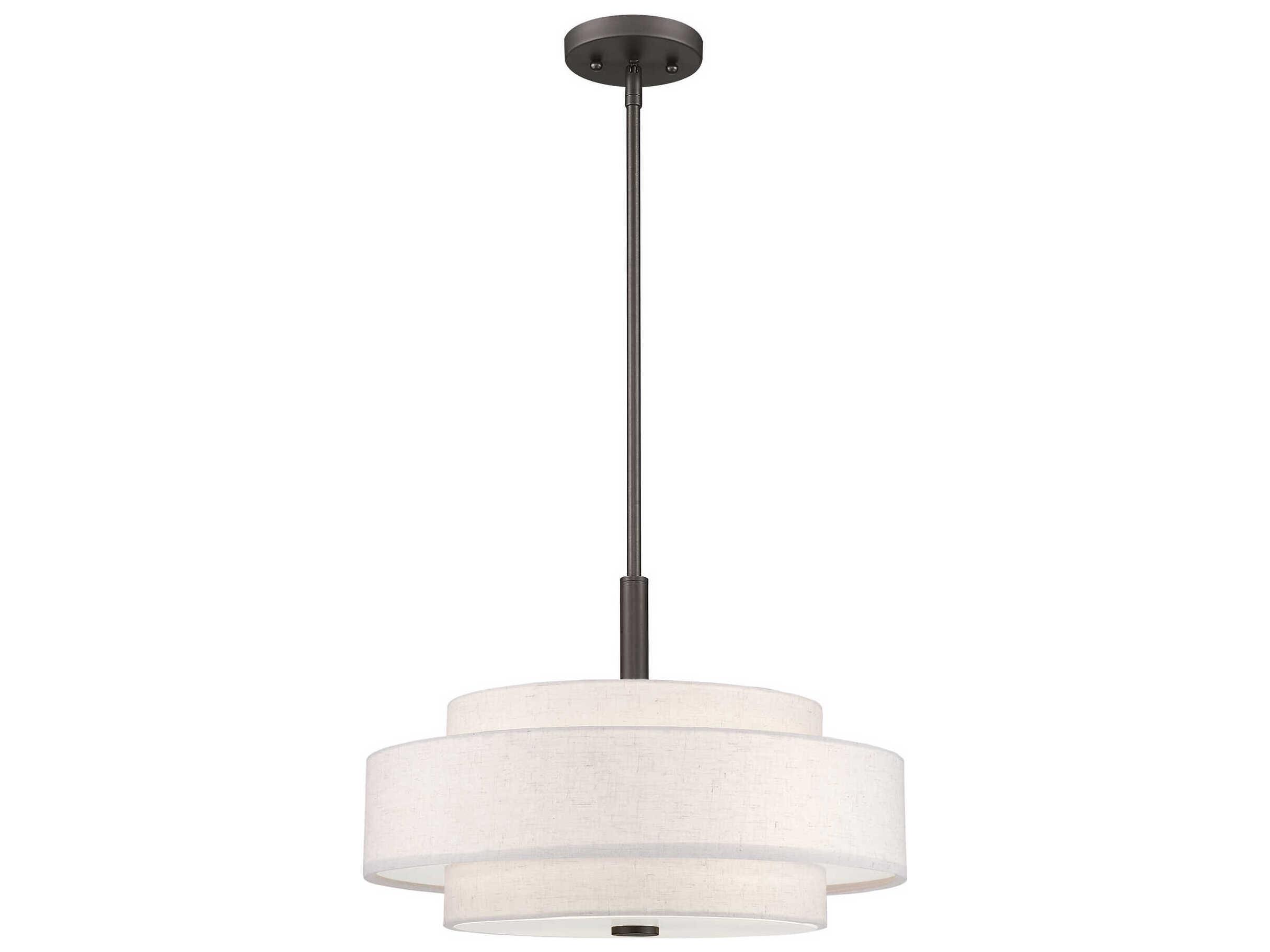 Livex Lighting Meridian 4-Light English Bronze Drum Pendant