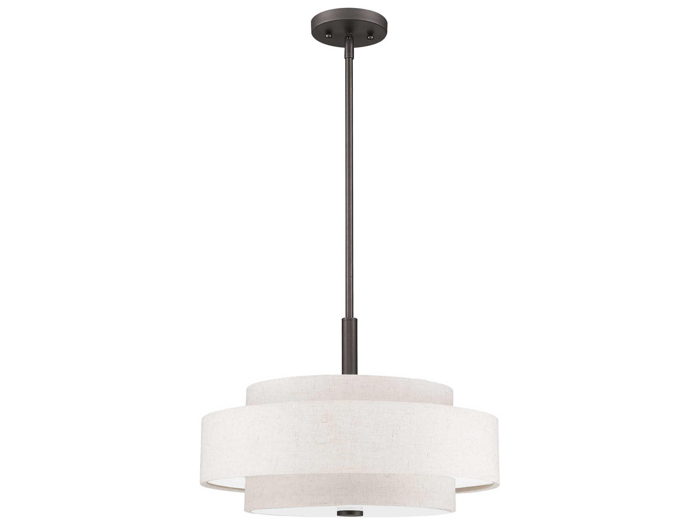 Livex Lighting Meridian 4-Light English Bronze Drum Pendant