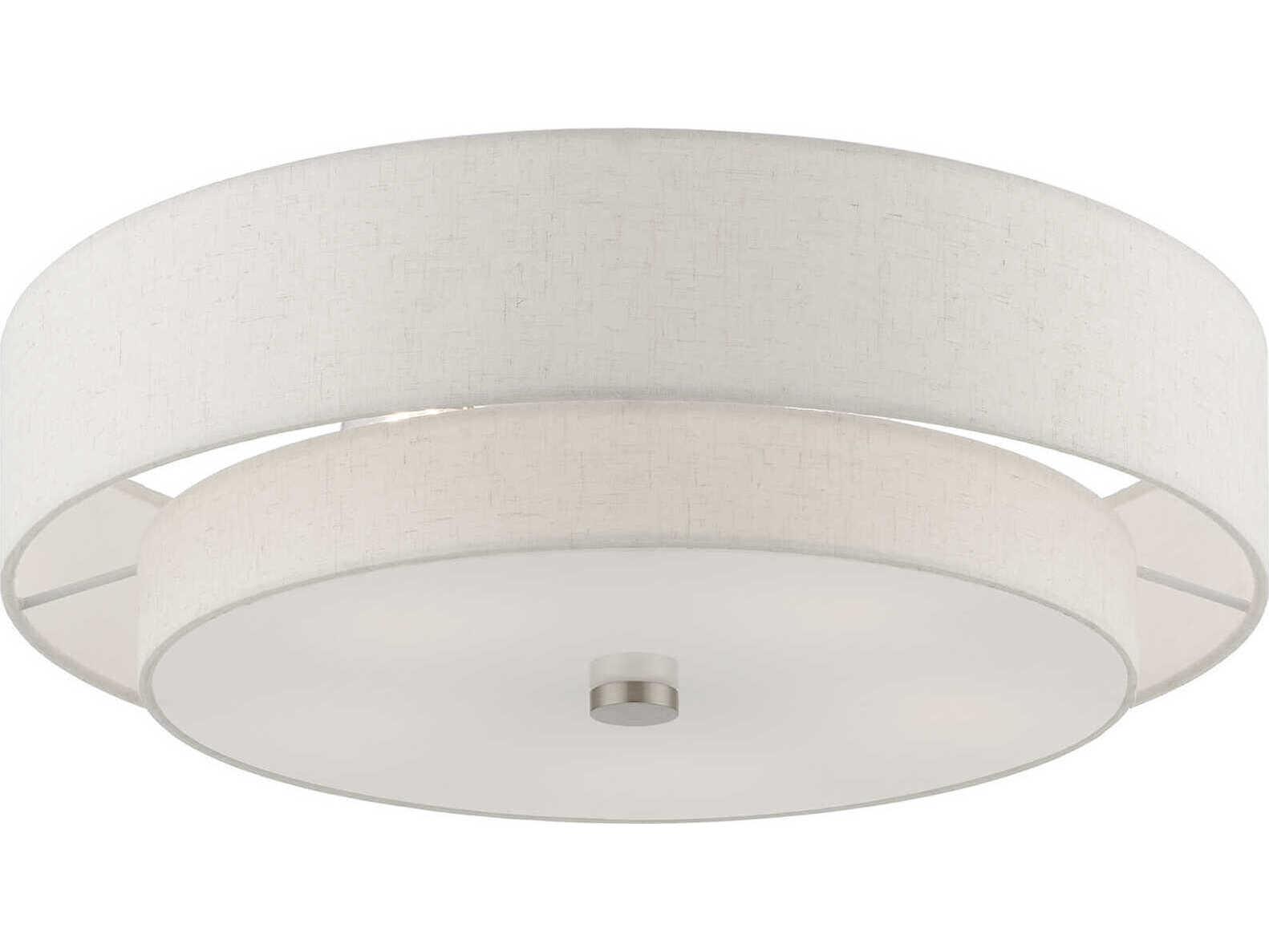 Livex Lighting Meridian 5-Light Brushed Nickel Drum Semi Flush Mount