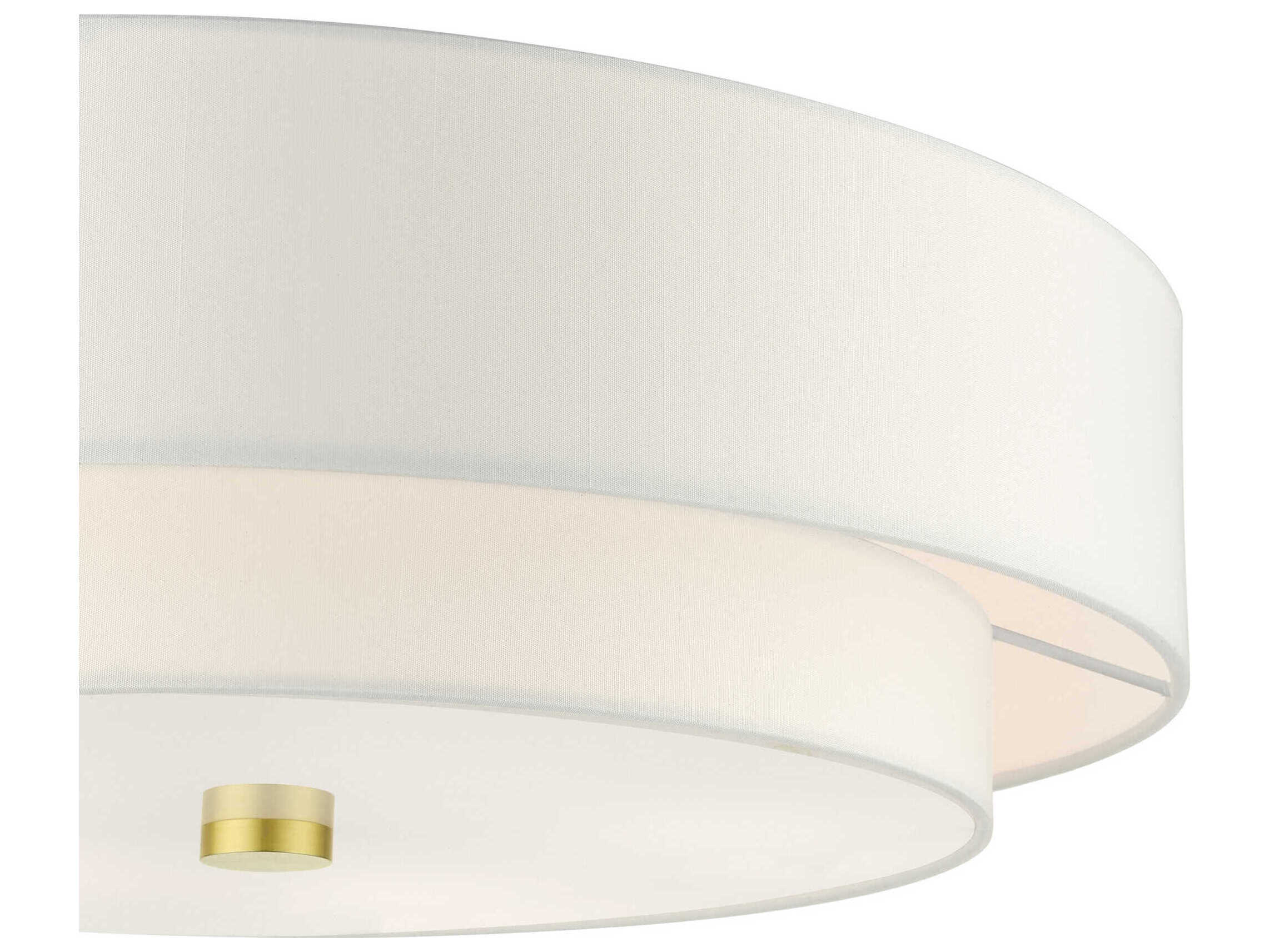 Livex Lighting Meridian 5-Light Satin Brass Drum Semi Flush Mount