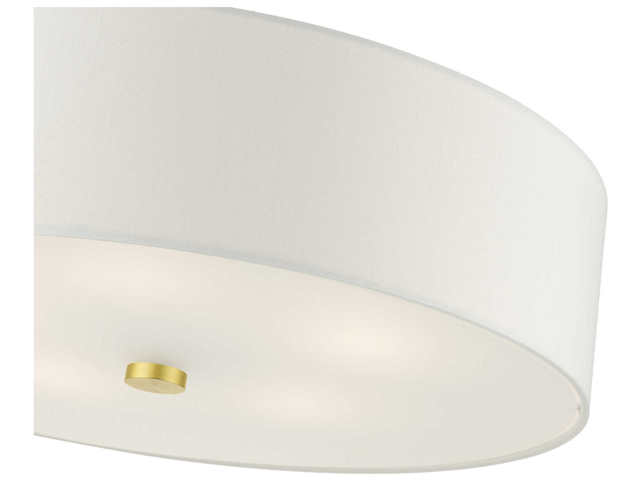 Livex Lighting Meridian 5-Light Satin Brass Drum Semi Flush Mount