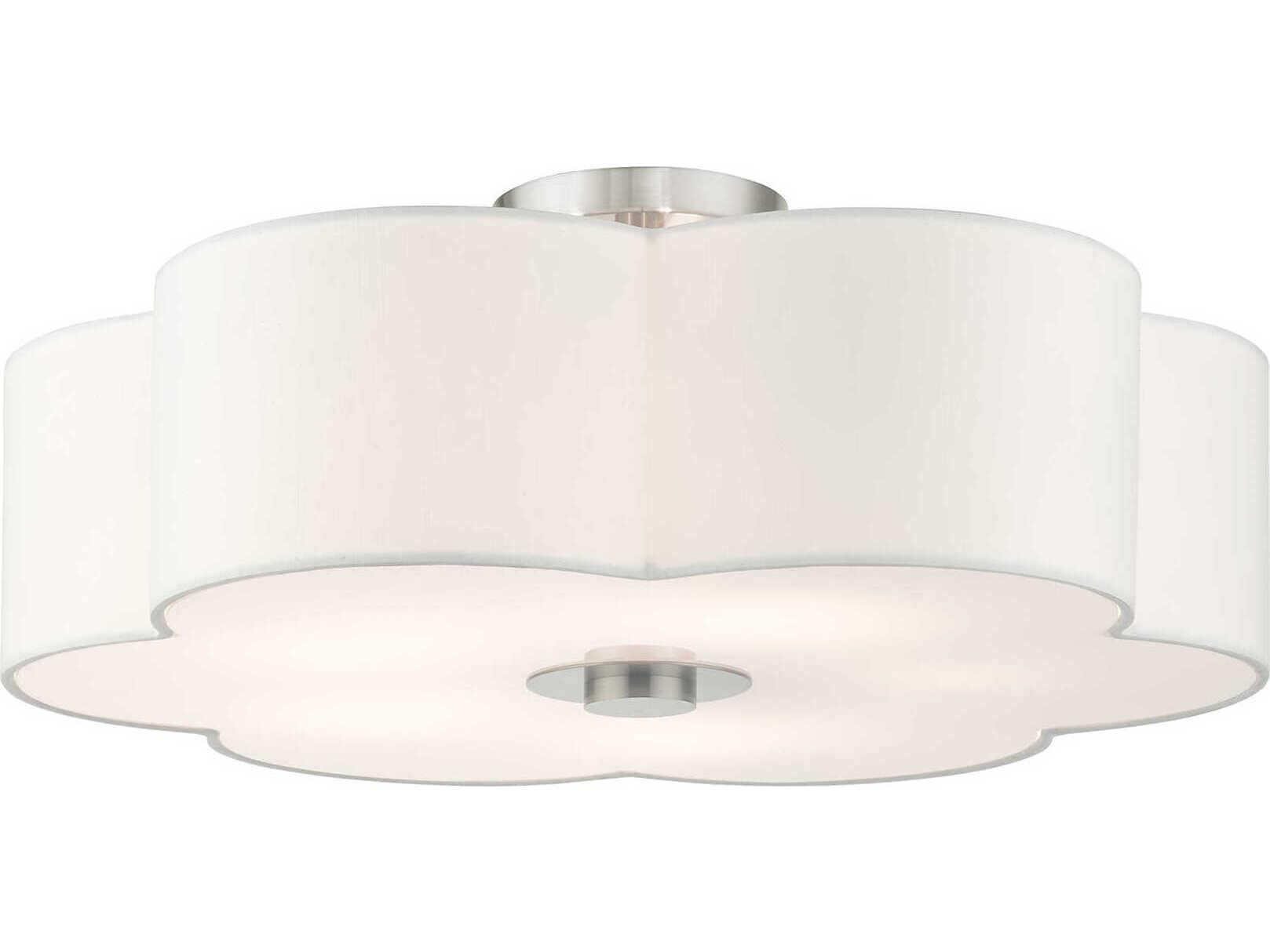 Livex Lighting Chelsea 5-Light Brushed Nickel Semi Flush Mount