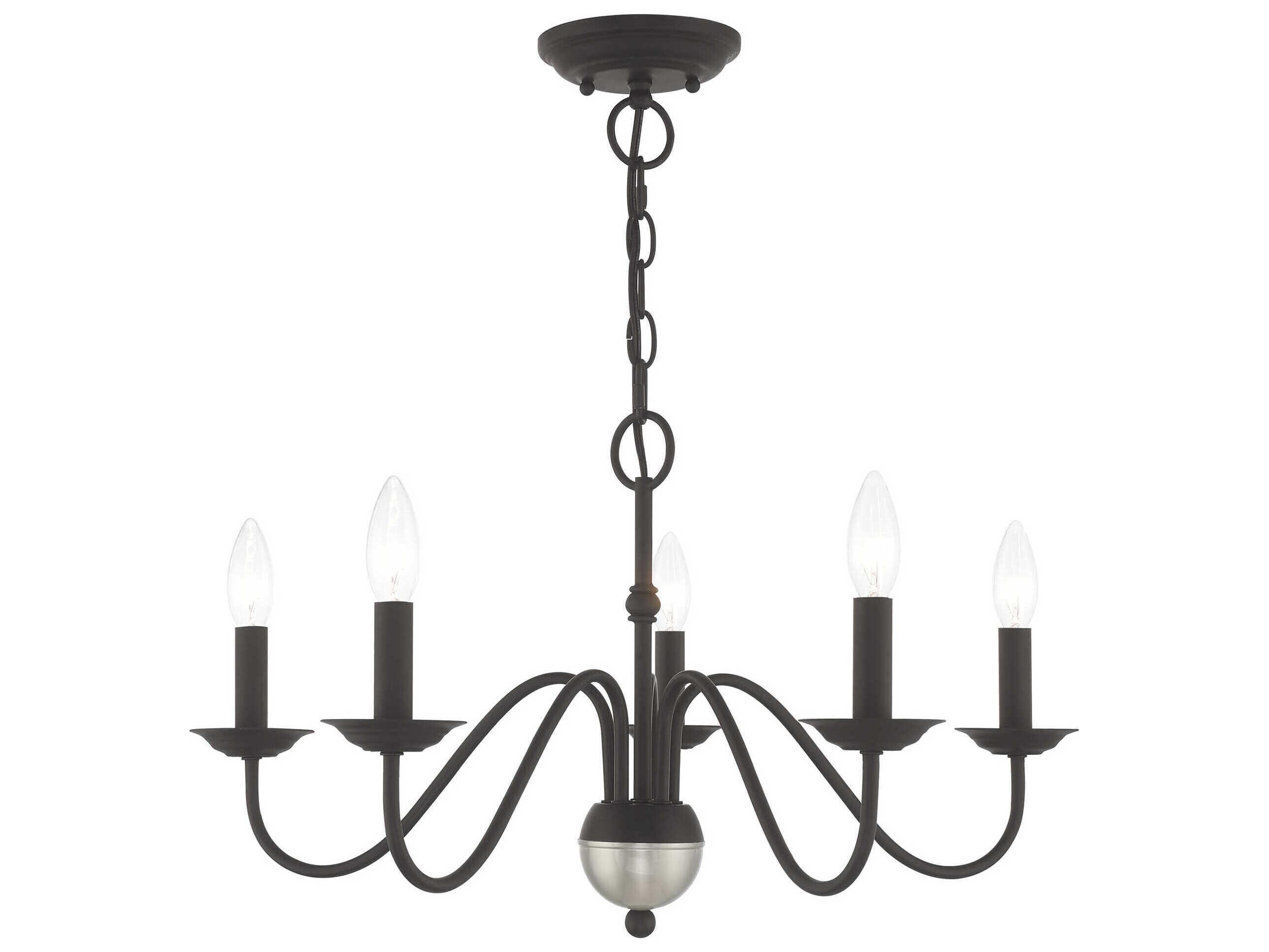Livex Lighting Windsor 5-Light Black Candelabra Chandelier