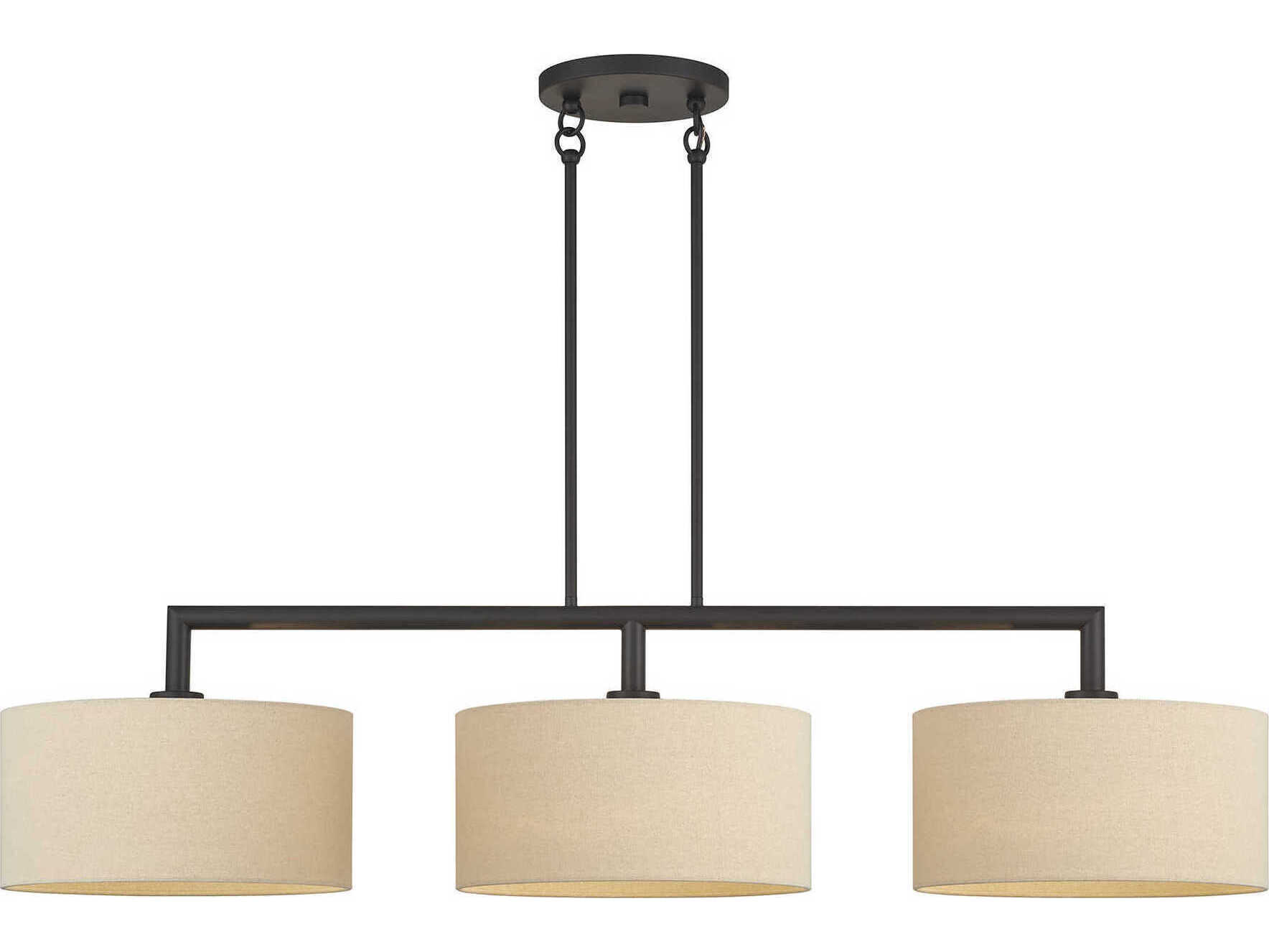 Livex Lighting Bellingham 3-Light Bronze Drum Island Pendant