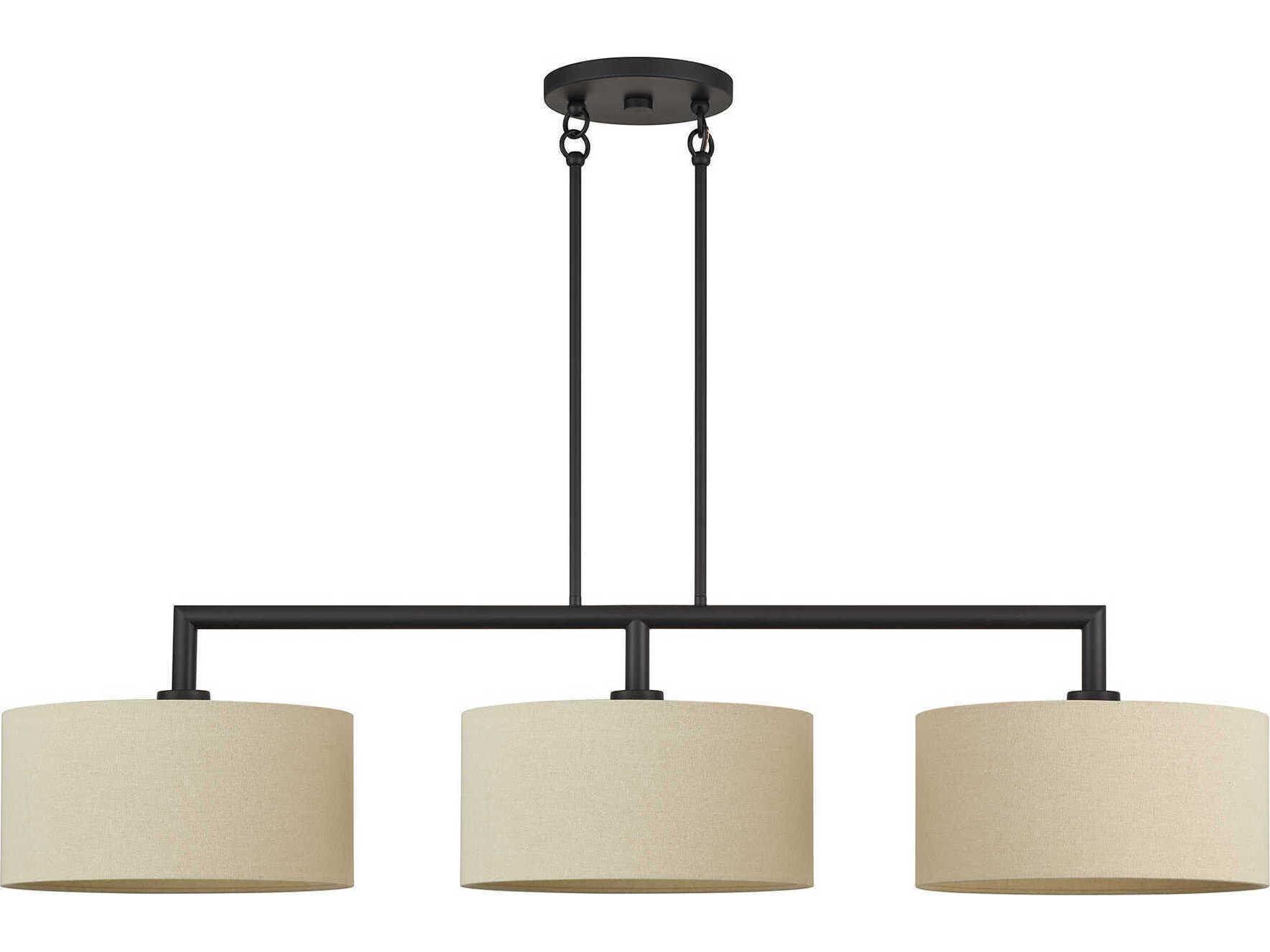 Livex Lighting Bellingham 3-Light Bronze Drum Island Pendant