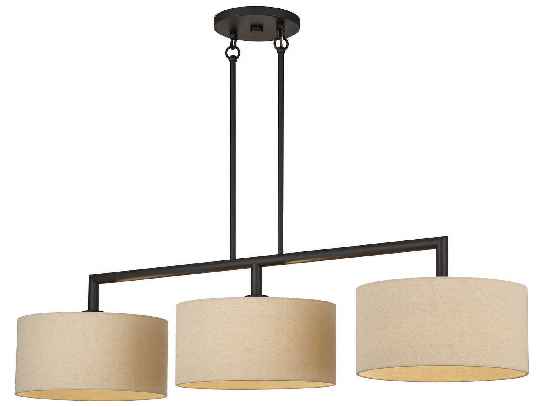 Livex Lighting Bellingham 3-Light Bronze Drum Island Pendant