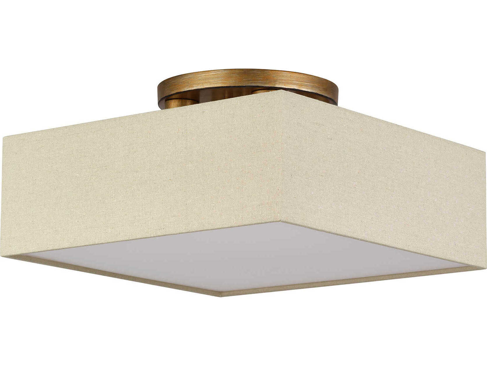 Livex Lighting Summit 4-Light Antique Gold Leaf Semi Flush Mount