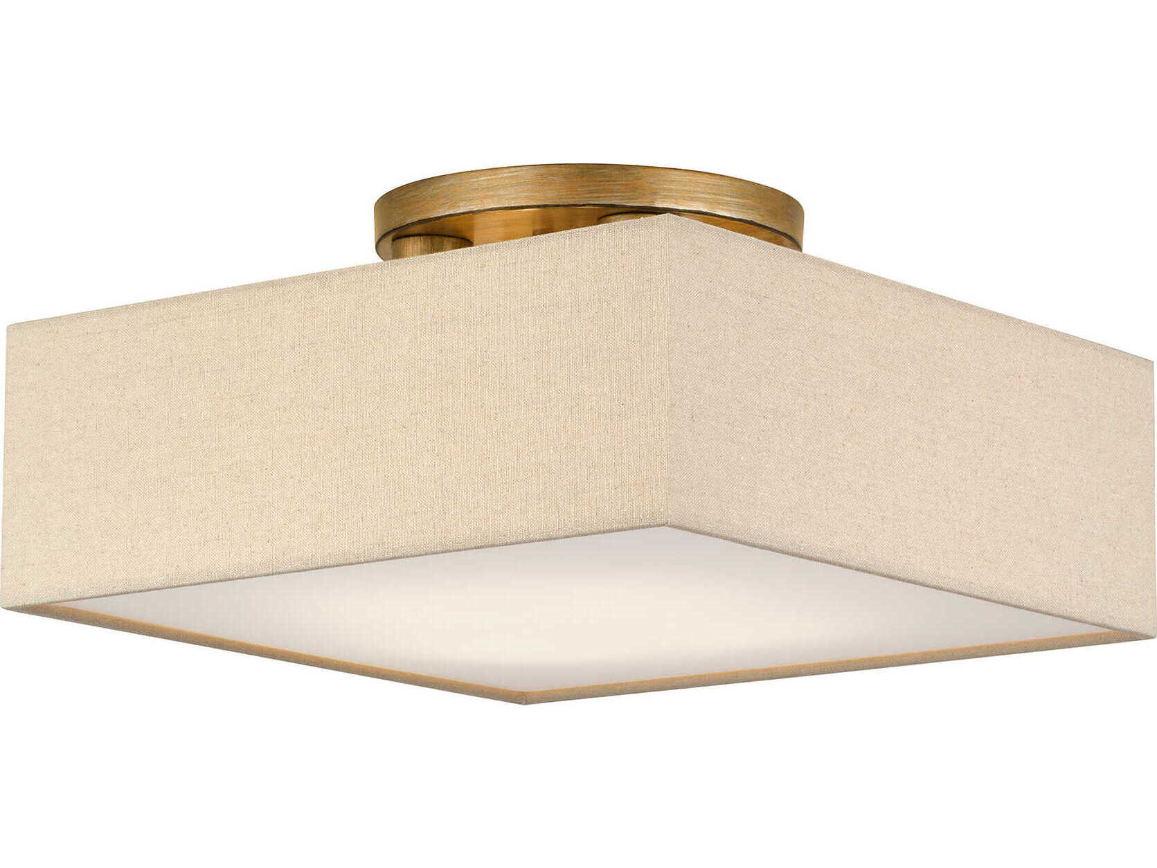 Livex Lighting Summit 4-Light Antique Gold Leaf Semi Flush Mount