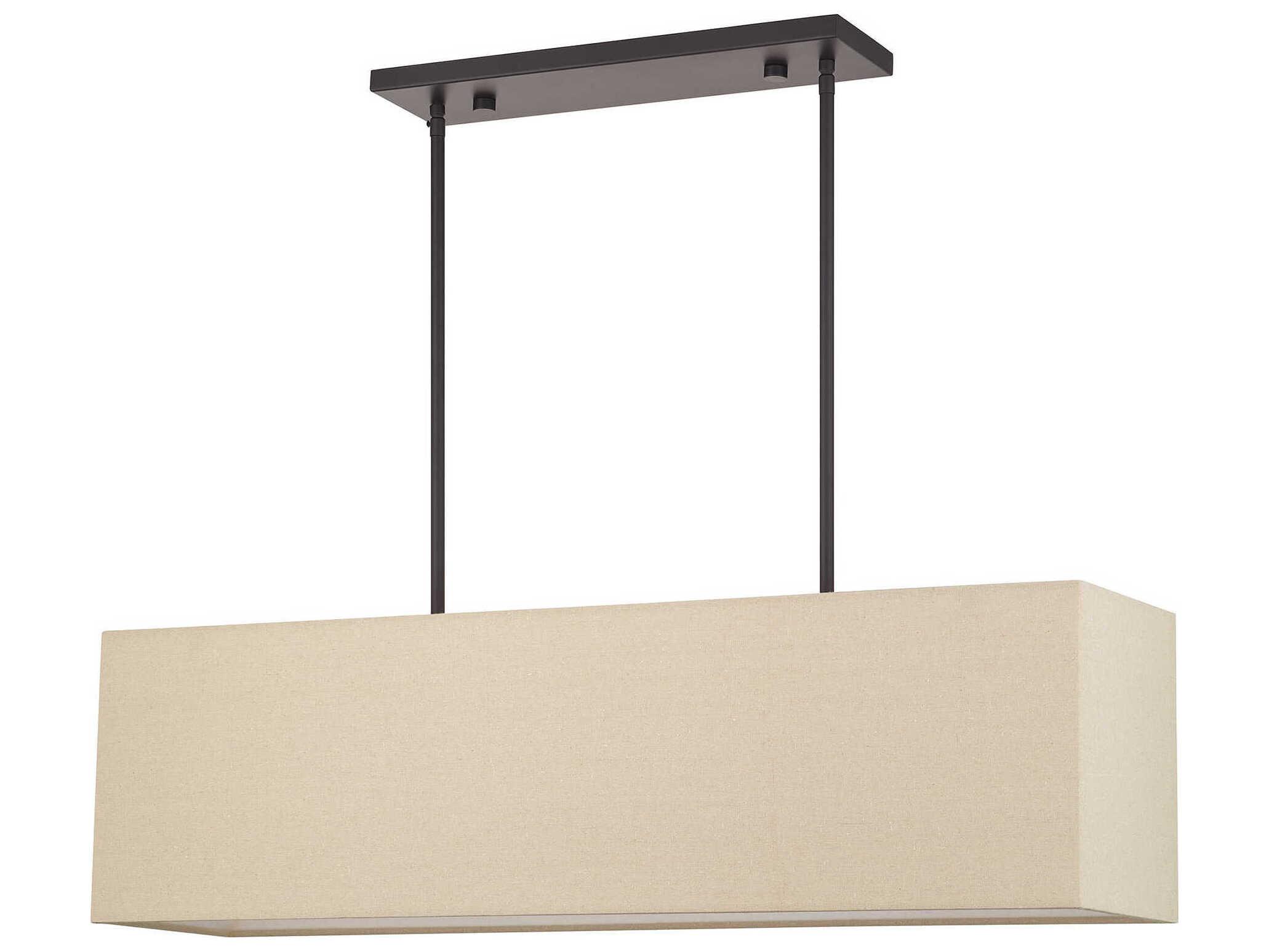 Livex Lighting Summit 4-Light Bronze Drum Island Pendant