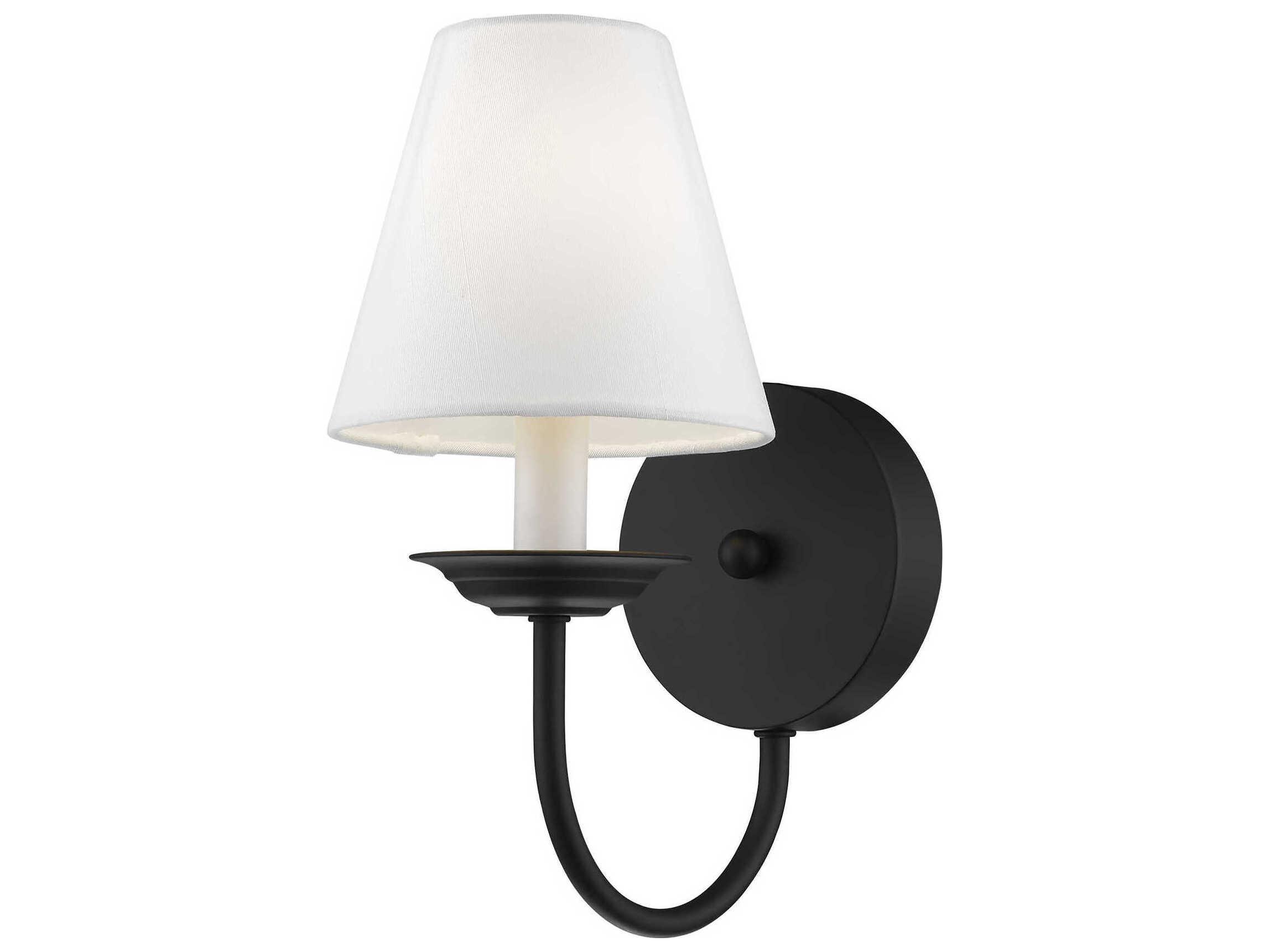 Livex Lighting Mendham 1-Light Black Wall Sconce