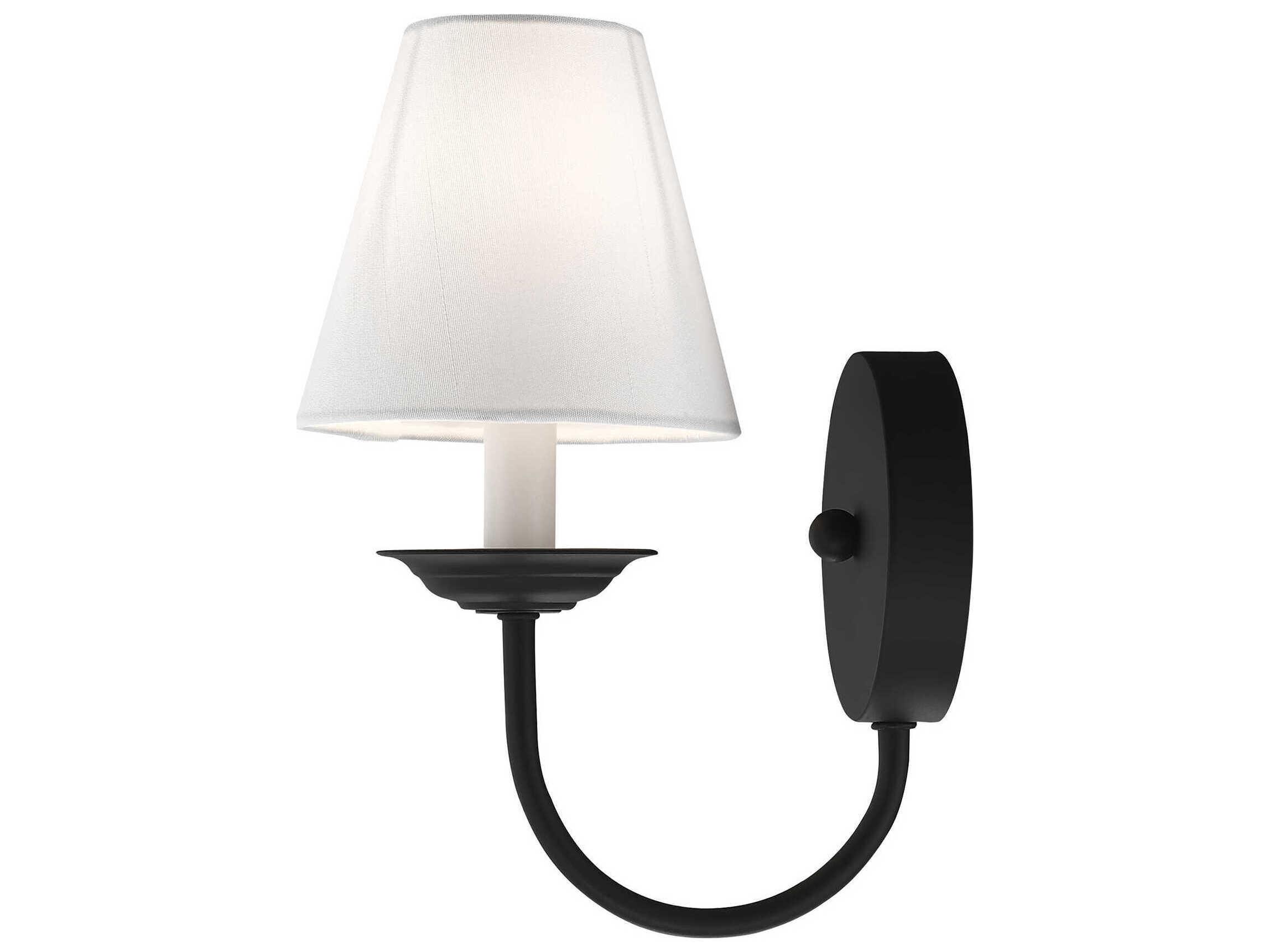 Livex Lighting Mendham 1-Light Black Wall Sconce