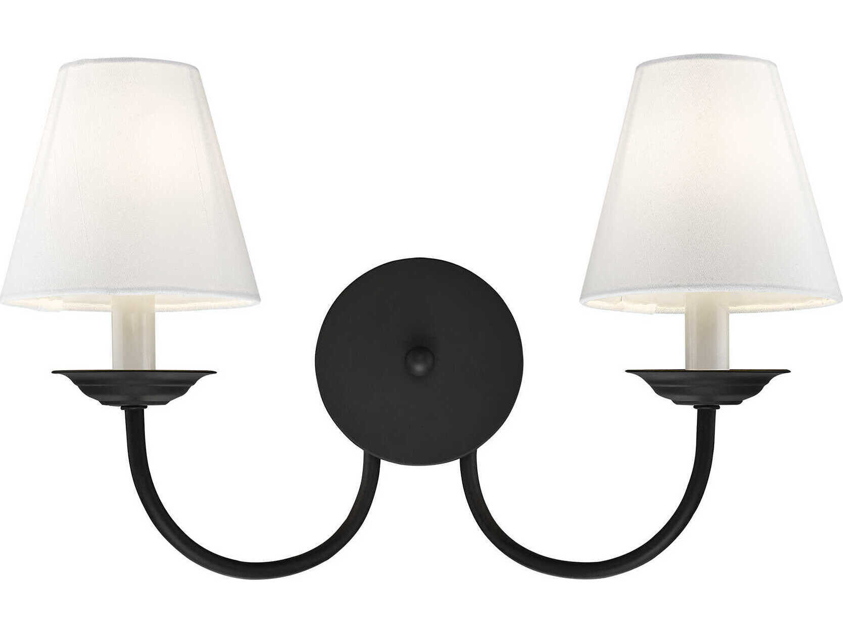 Livex Lighting Mendham 2-Light Black Wall Sconce