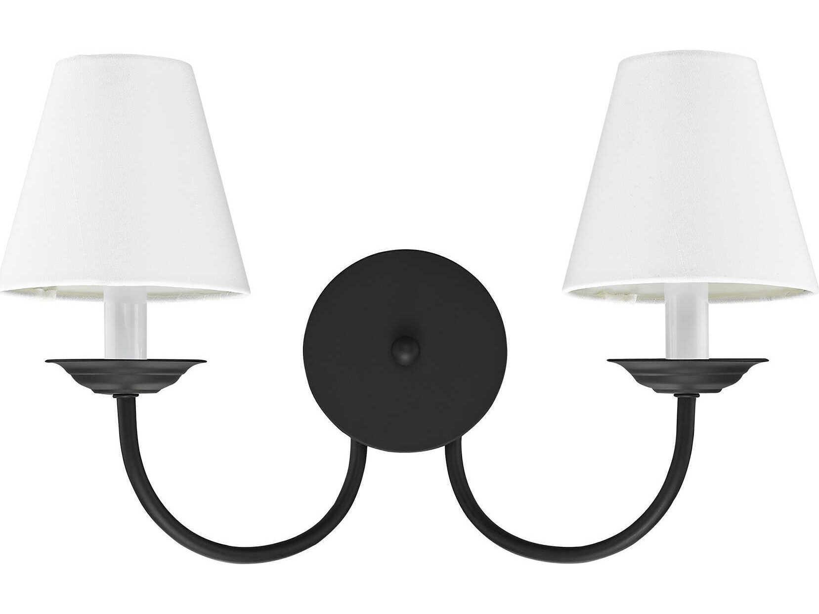 Livex Lighting Mendham 2-Light Black Wall Sconce