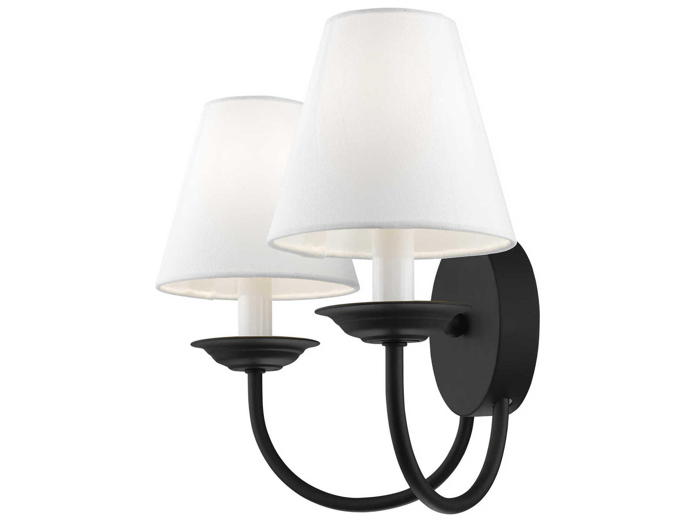 Livex Lighting Mendham 2-Light Black Wall Sconce