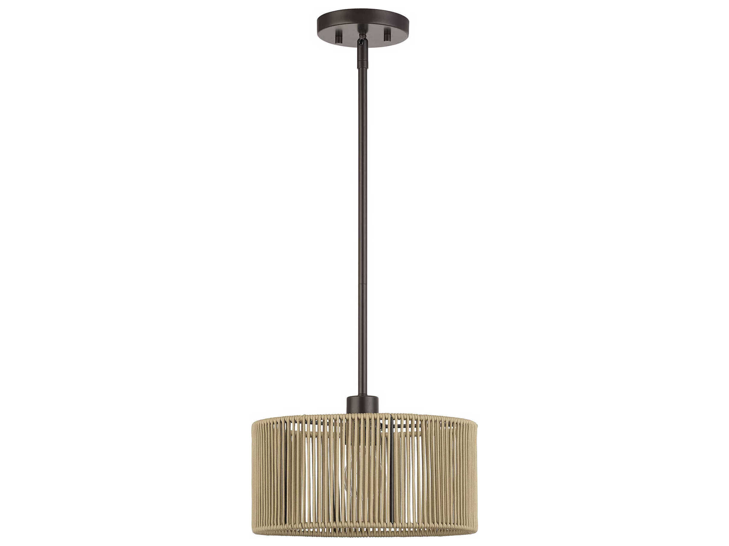 Livex Lighting Acordia 1-Light English Bronze Drum Mini Pendant