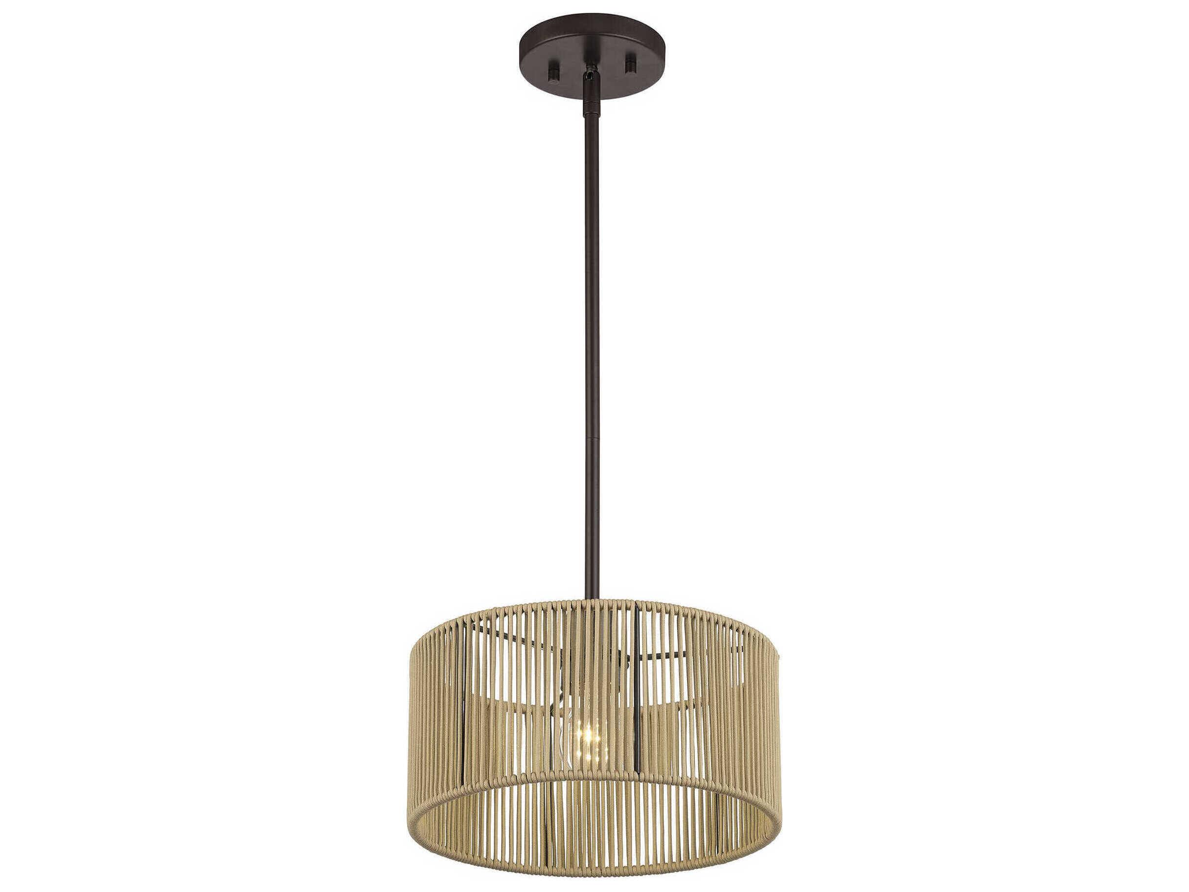 Livex Lighting Acordia 1-Light English Bronze Drum Mini Pendant