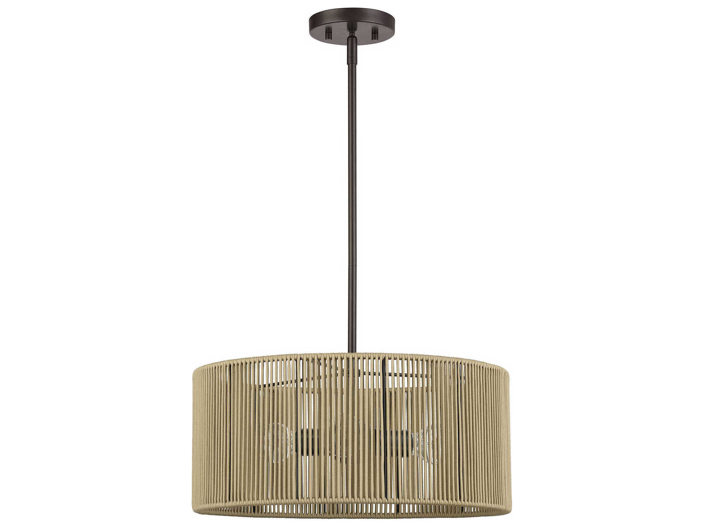 Livex Lighting Acordia 3-Light English Bronze Drum Pendant