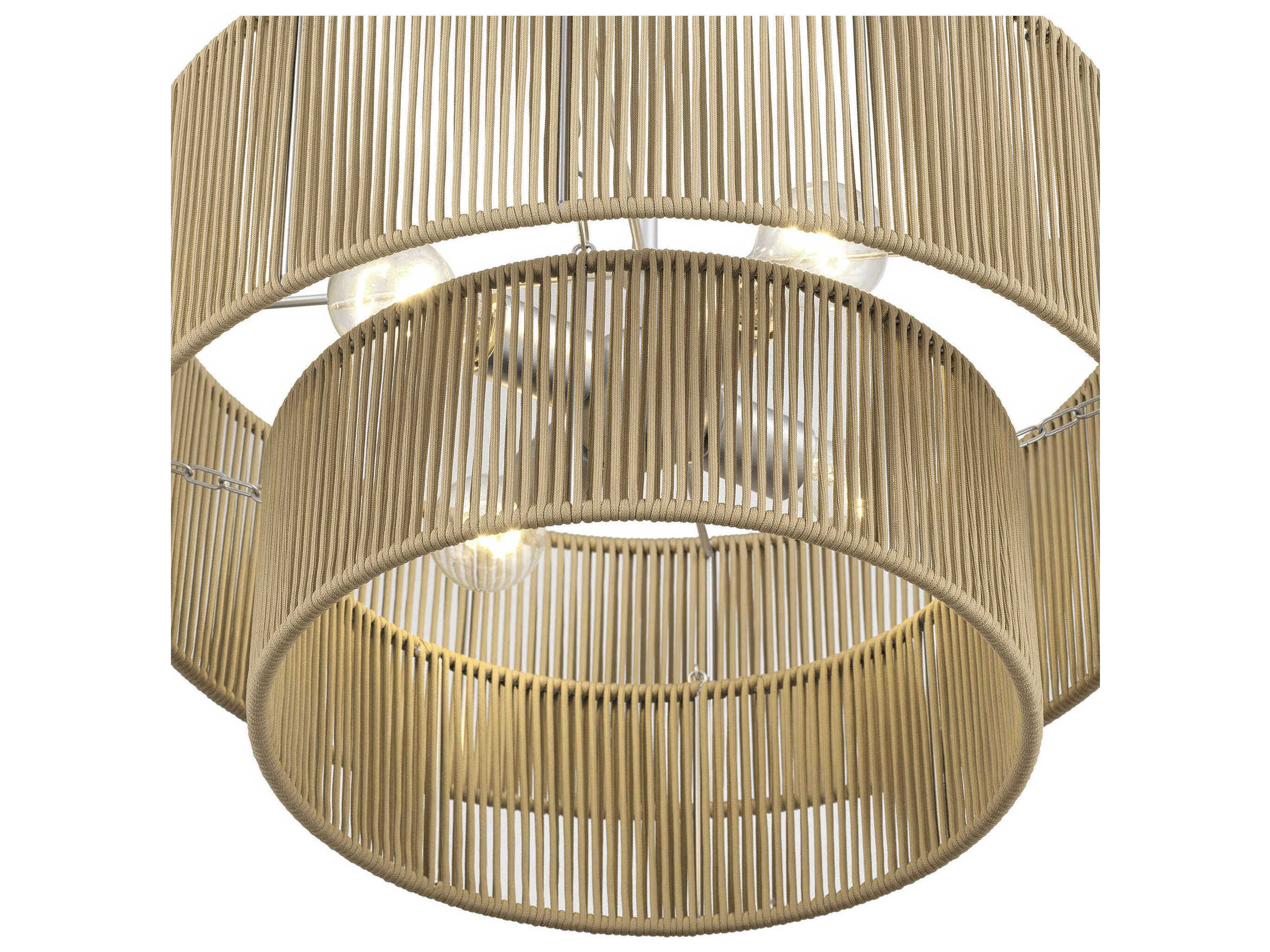 Livex Lighting Acordia 4-Light Painted Nickel Drum Pendant