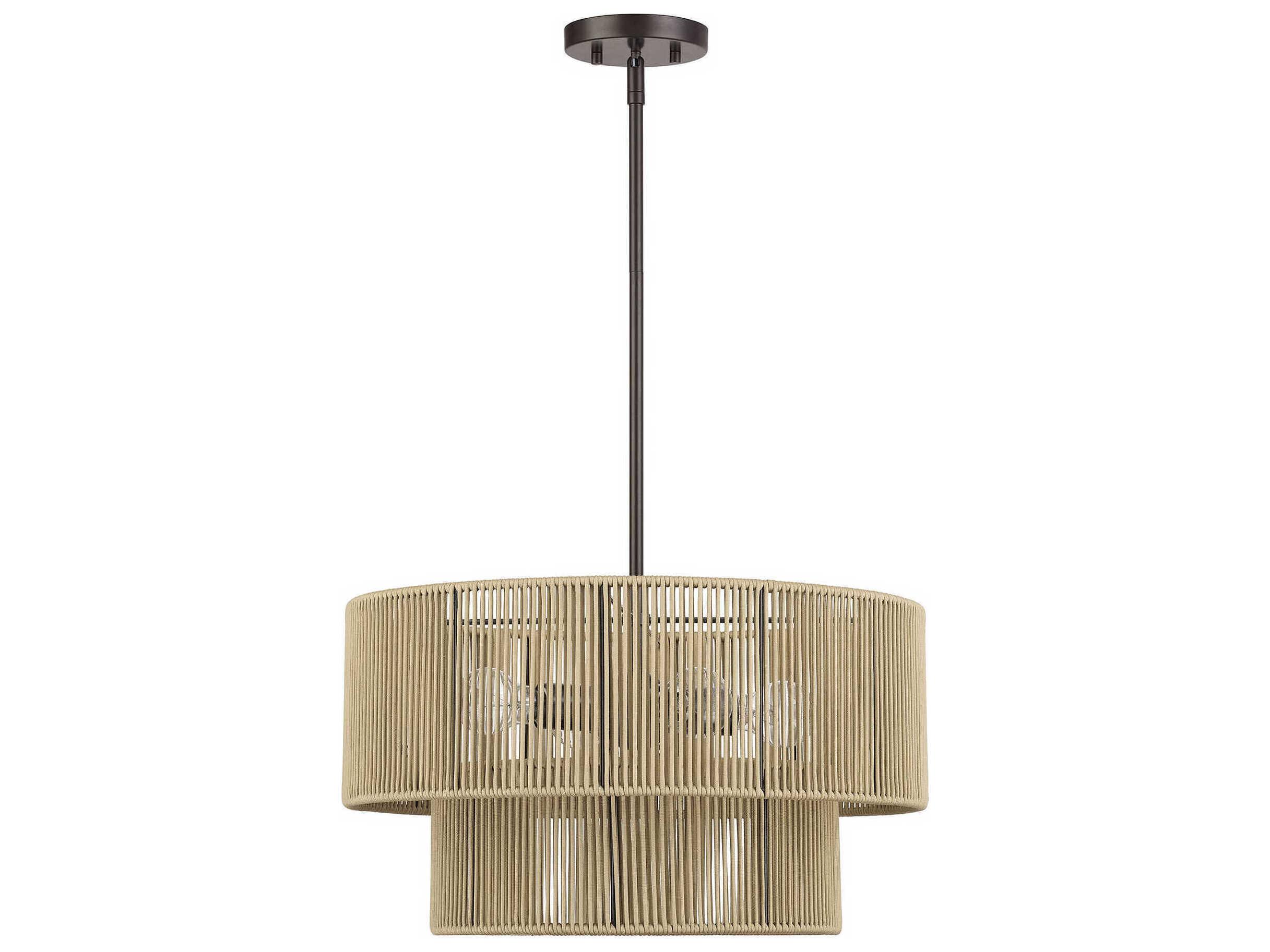 Livex Lighting Acordia 4-Light English Bronze Drum Pendant