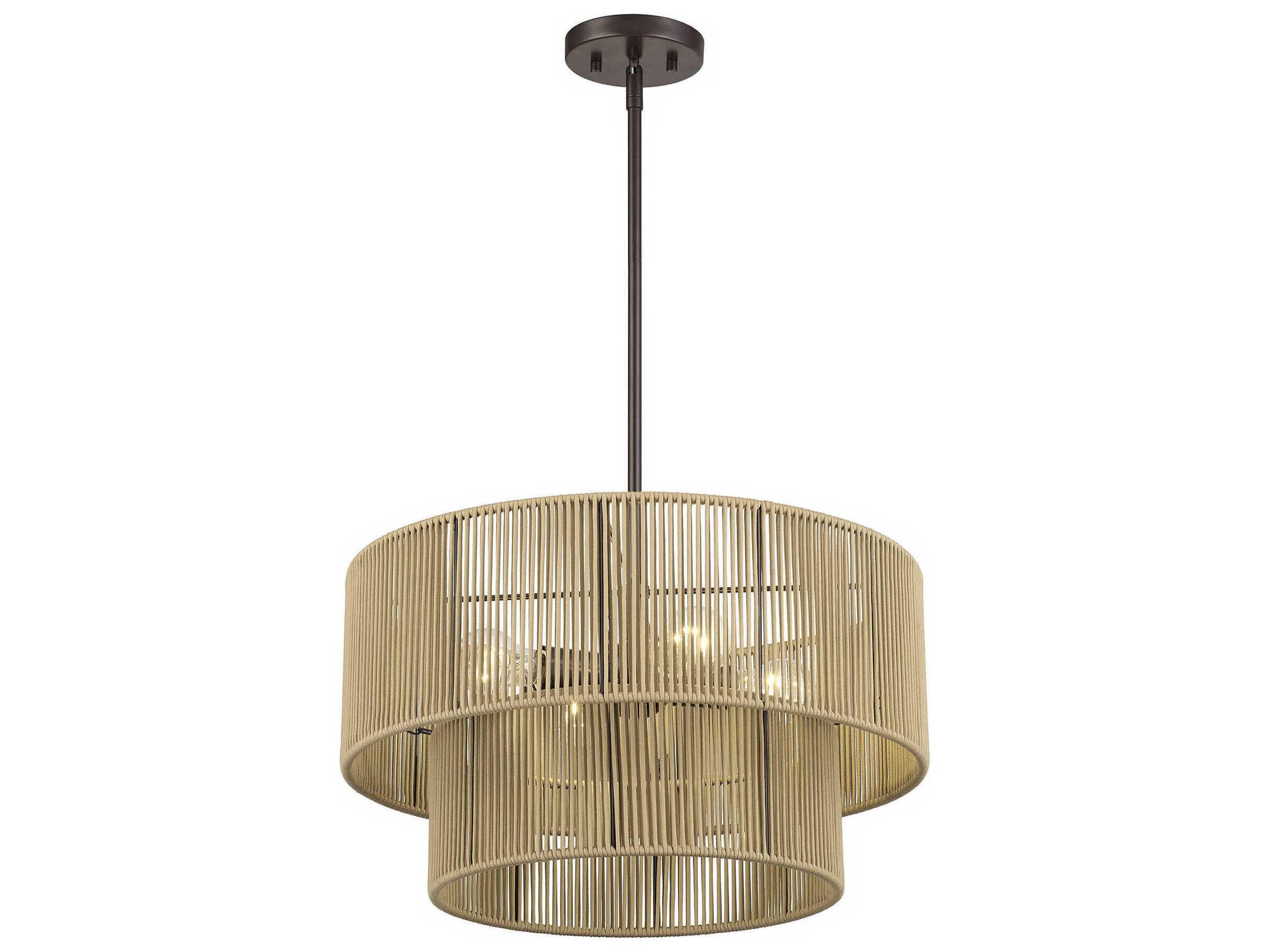 Livex Lighting Acordia 4-Light English Bronze Drum Pendant