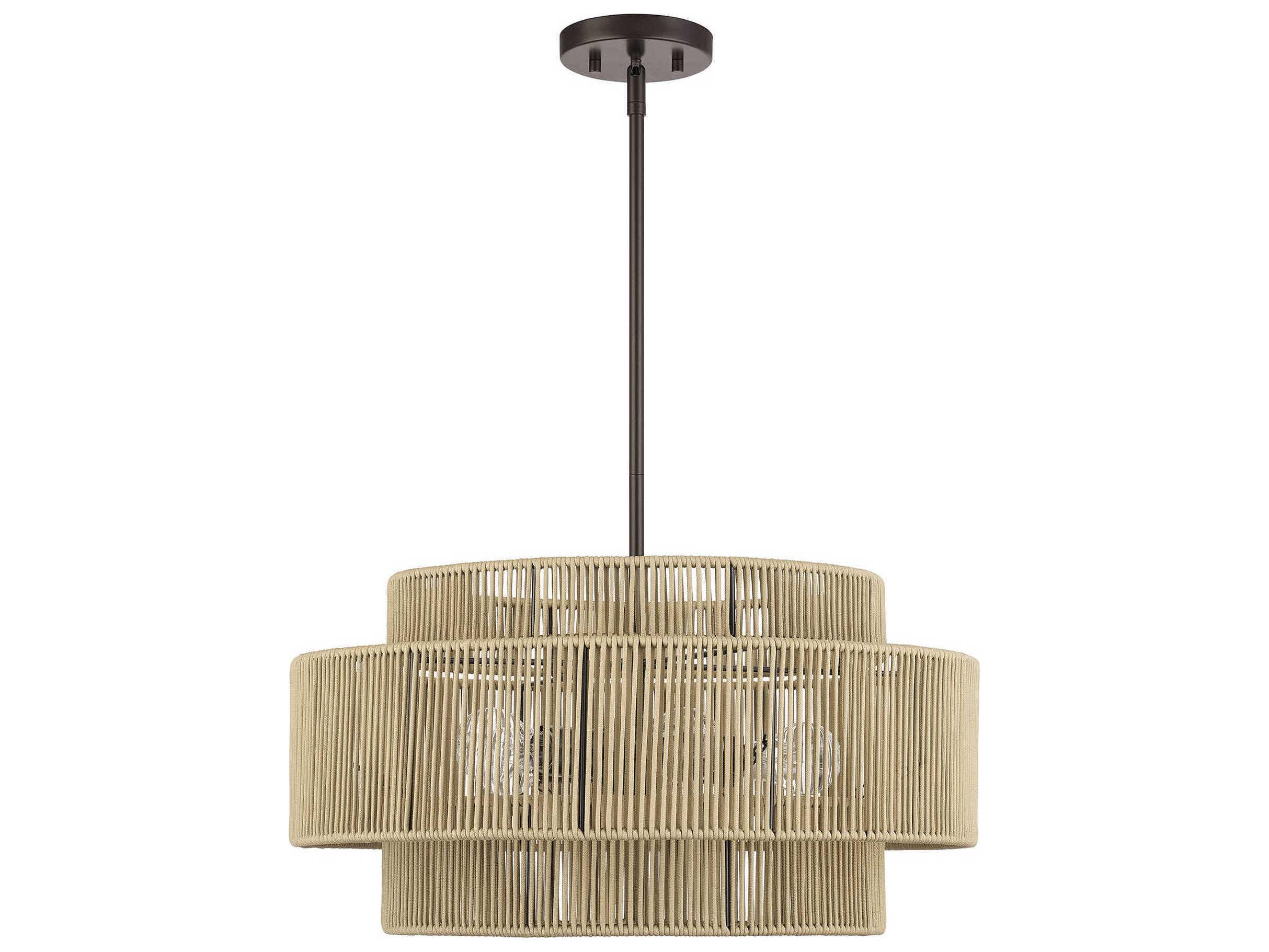 Livex Lighting Acordia 5-Light English Bronze Drum Pendant