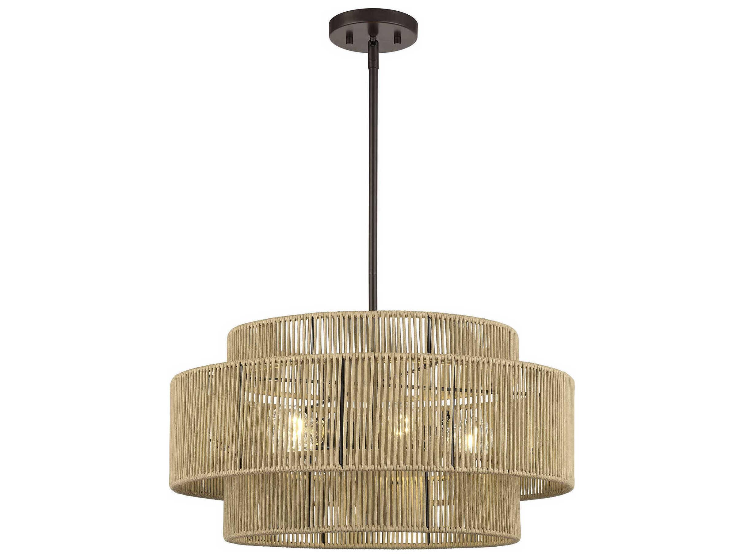 Livex Lighting Acordia 5-Light English Bronze Drum Pendant