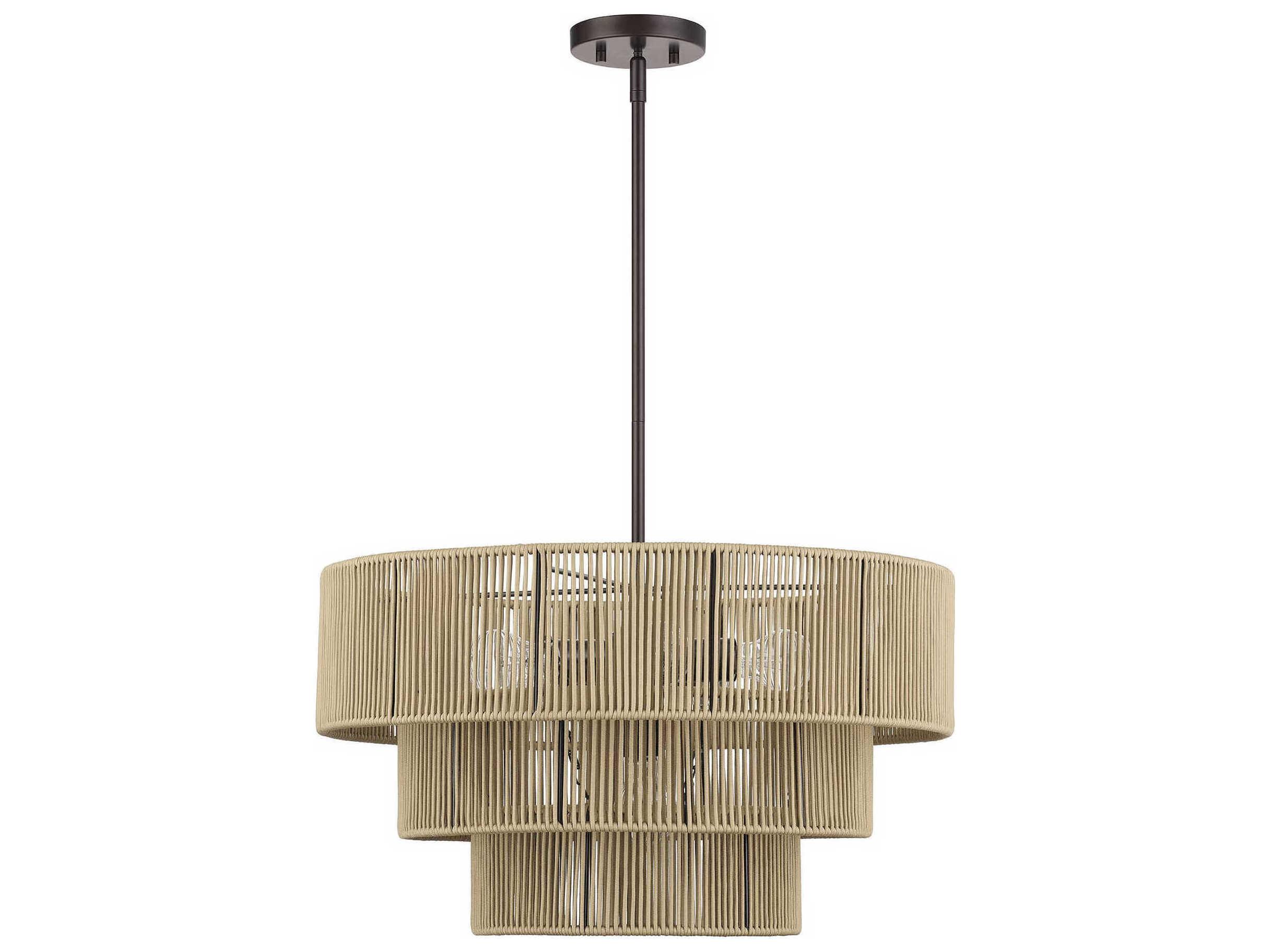 Livex Lighting Acordia 6-Light English Bronze Drum Pendant