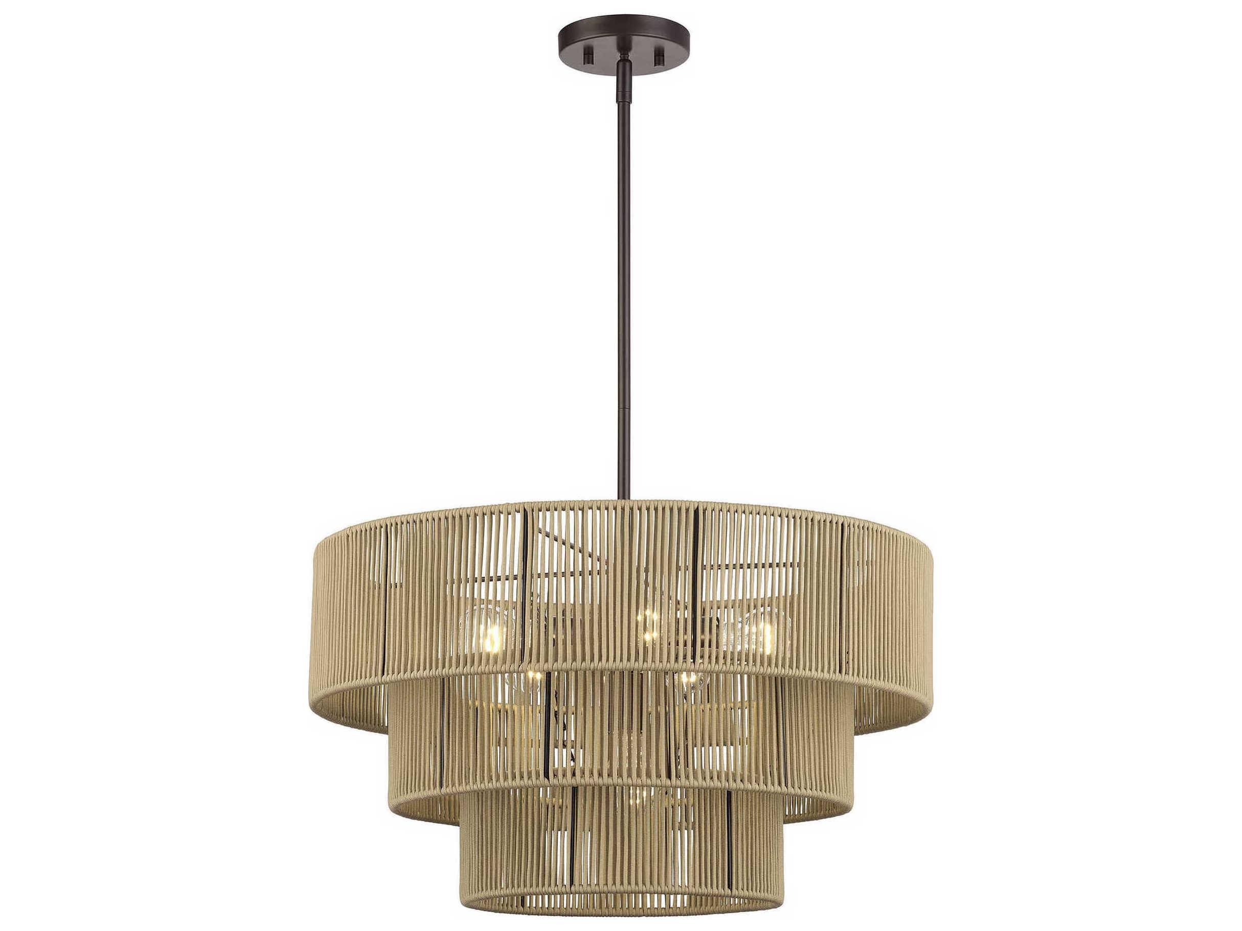 Livex Lighting Acordia 6-Light English Bronze Drum Pendant